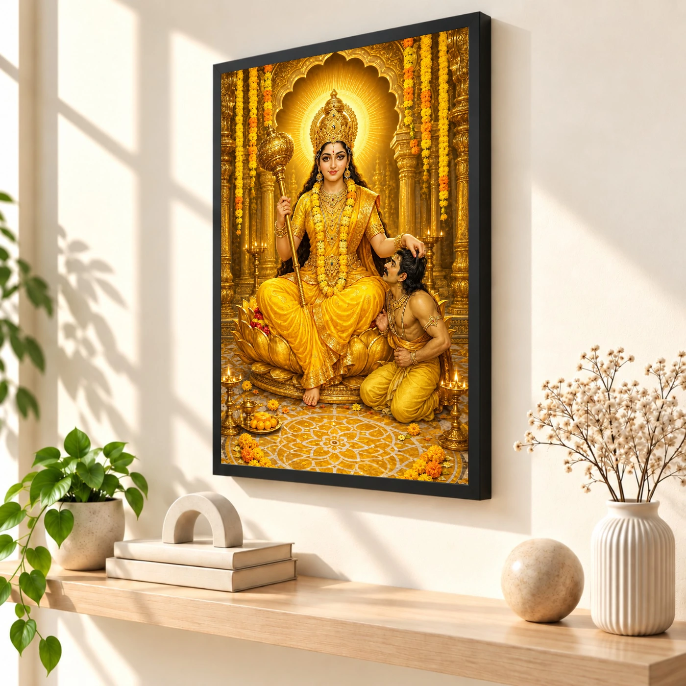 Baglamukhi Devi Pitambara Golden Temple Photo Frame, view 2