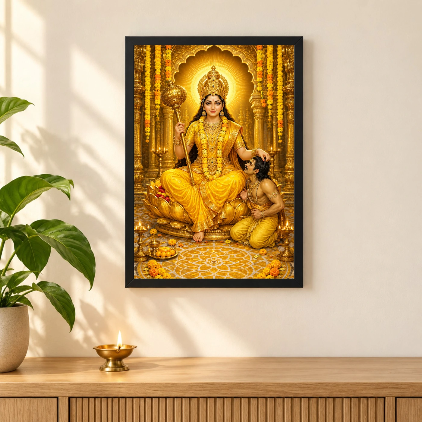 Baglamukhi Devi Pitambara Golden Temple Photo Frame, view 3