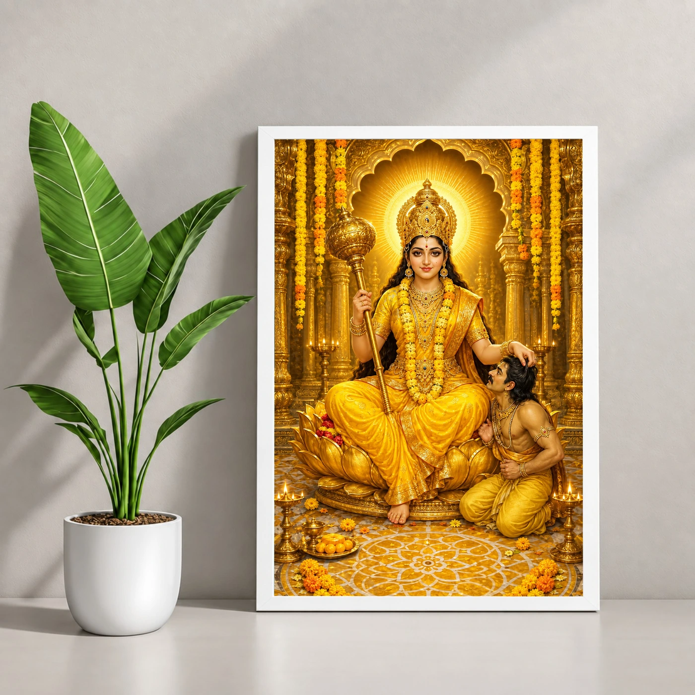 Baglamukhi Devi Pitambara Golden Temple Photo Frame, view 4