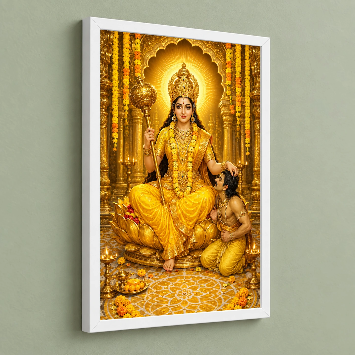 Baglamukhi Devi Pitambara Golden Temple Photo Frame, view 5