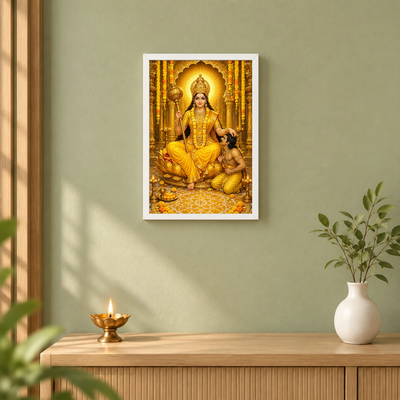 Baglamukhi Devi Pitambara Golden Temple Photo Frame, view 6
