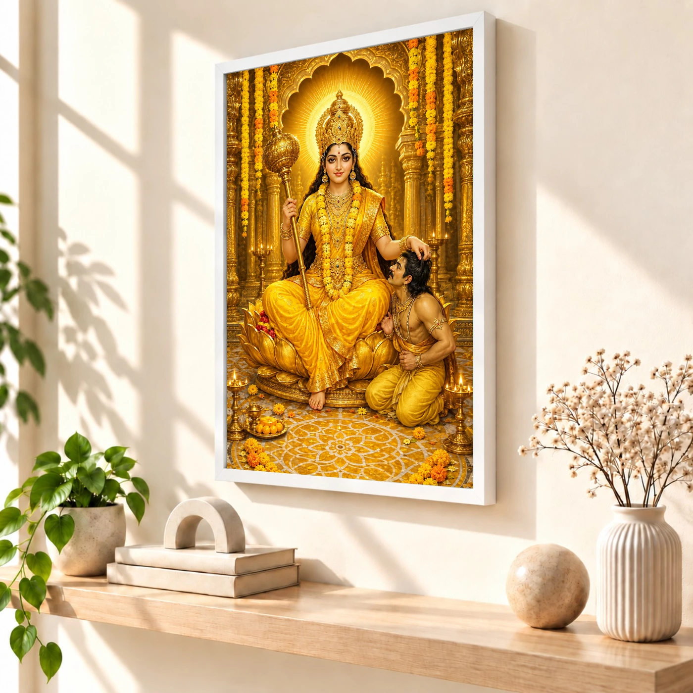 Baglamukhi Devi Pitambara Golden Temple Photo Frame, view 7