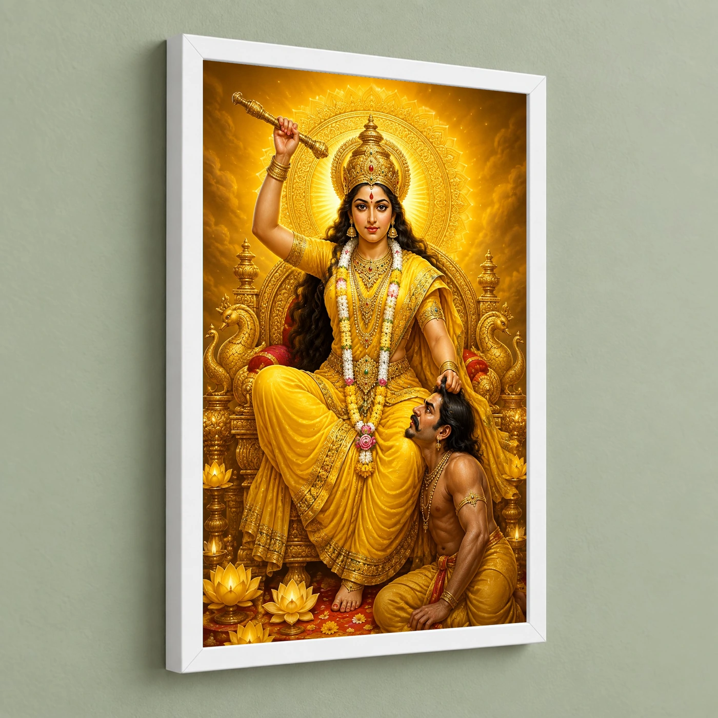 Baglamukhi Devi Royal Jewel-Toned Portrait Photo Frame, view 5