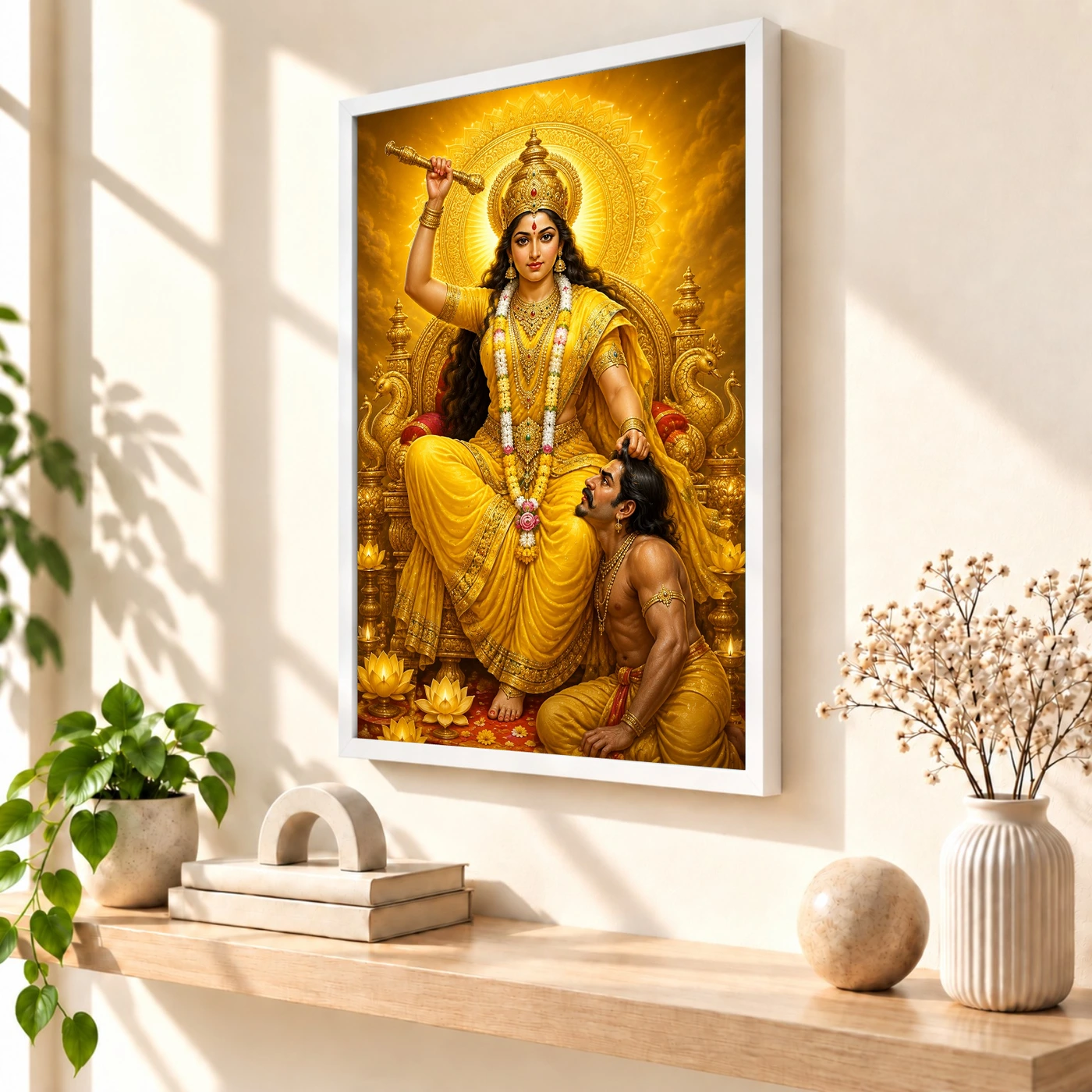 Baglamukhi Devi Royal Jewel-Toned Portrait Photo Frame, view 7