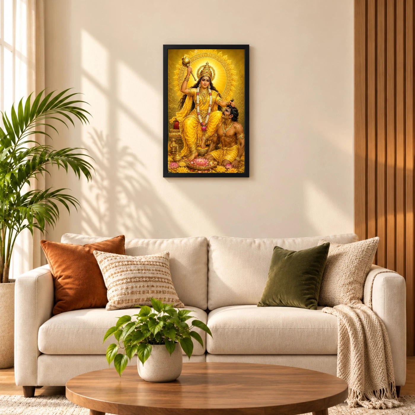 Baglamukhi Devi Traditional Indian Miniature-Inspired Devotional Art Photo Frame, view 8