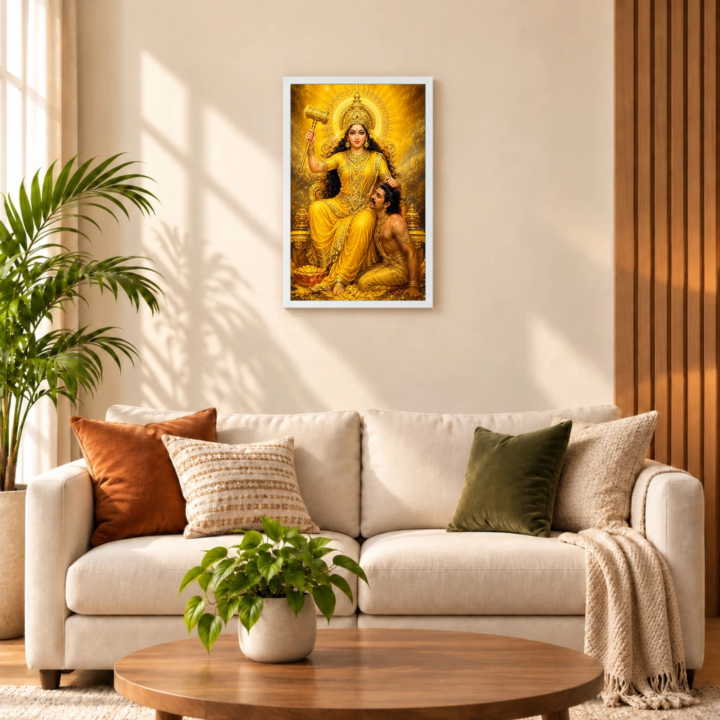 Baglamukhi Devi Vivid Premium Spiritual Poster Art Photo Frame, view 9
