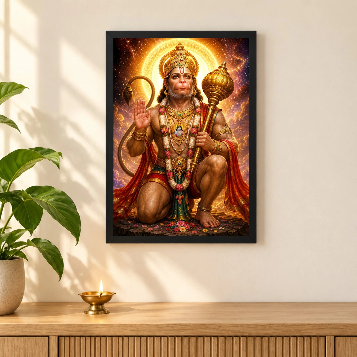 Bajrangbali Cosmic Celestial Aura Photo Frame, view 3