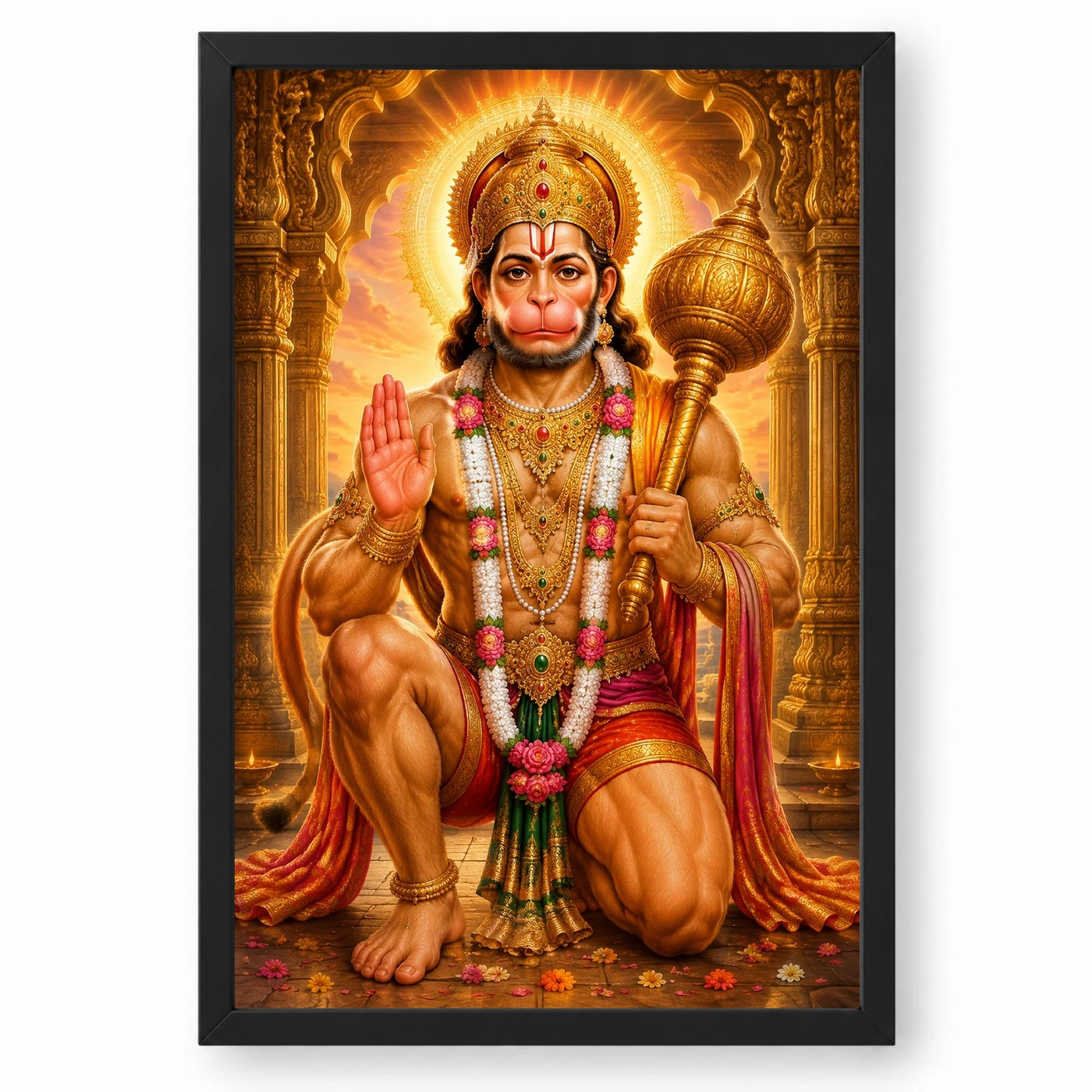 Bajrangbali Heritage Temple Architecture Backdrop Photo Frame