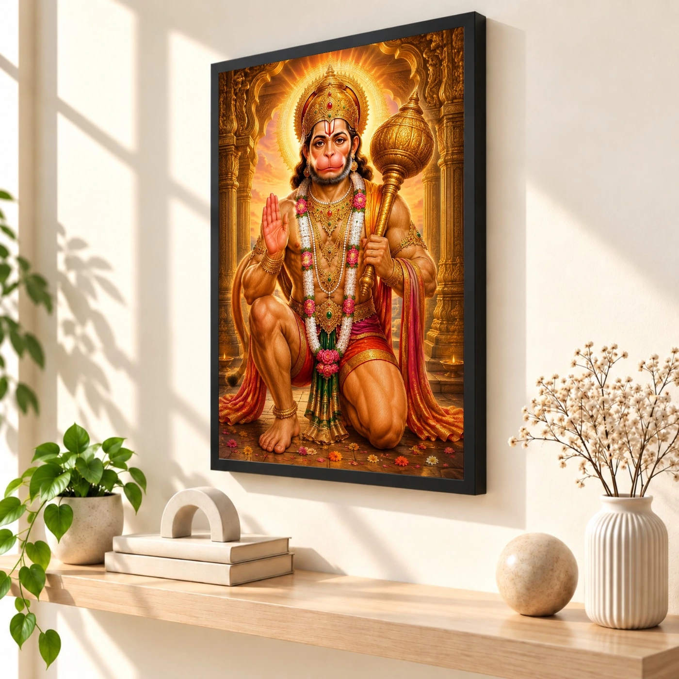 Bajrangbali Heritage Temple Architecture Backdrop Photo Frame, view 2