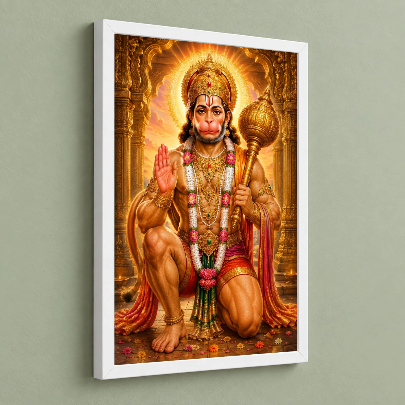 Bajrangbali Heritage Temple Architecture Backdrop Photo Frame, view 5