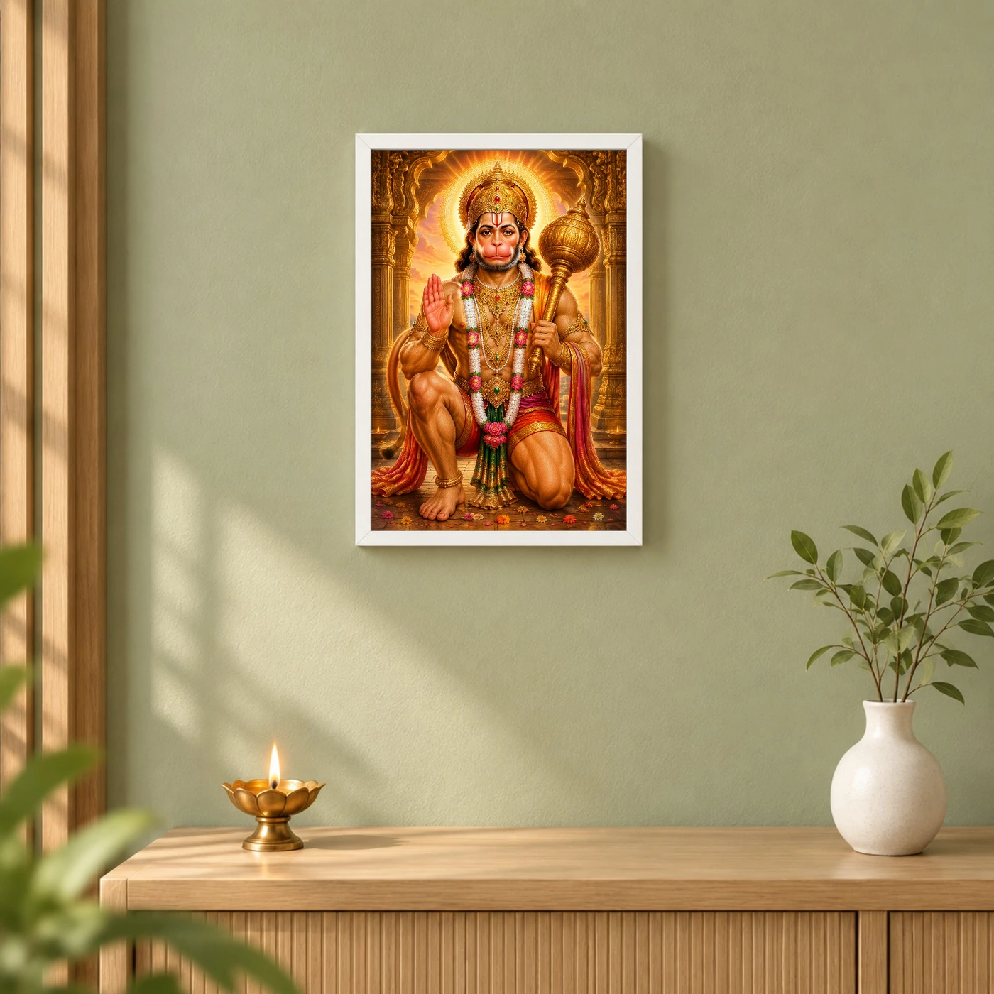 Bajrangbali Heritage Temple Architecture Backdrop Photo Frame, view 6