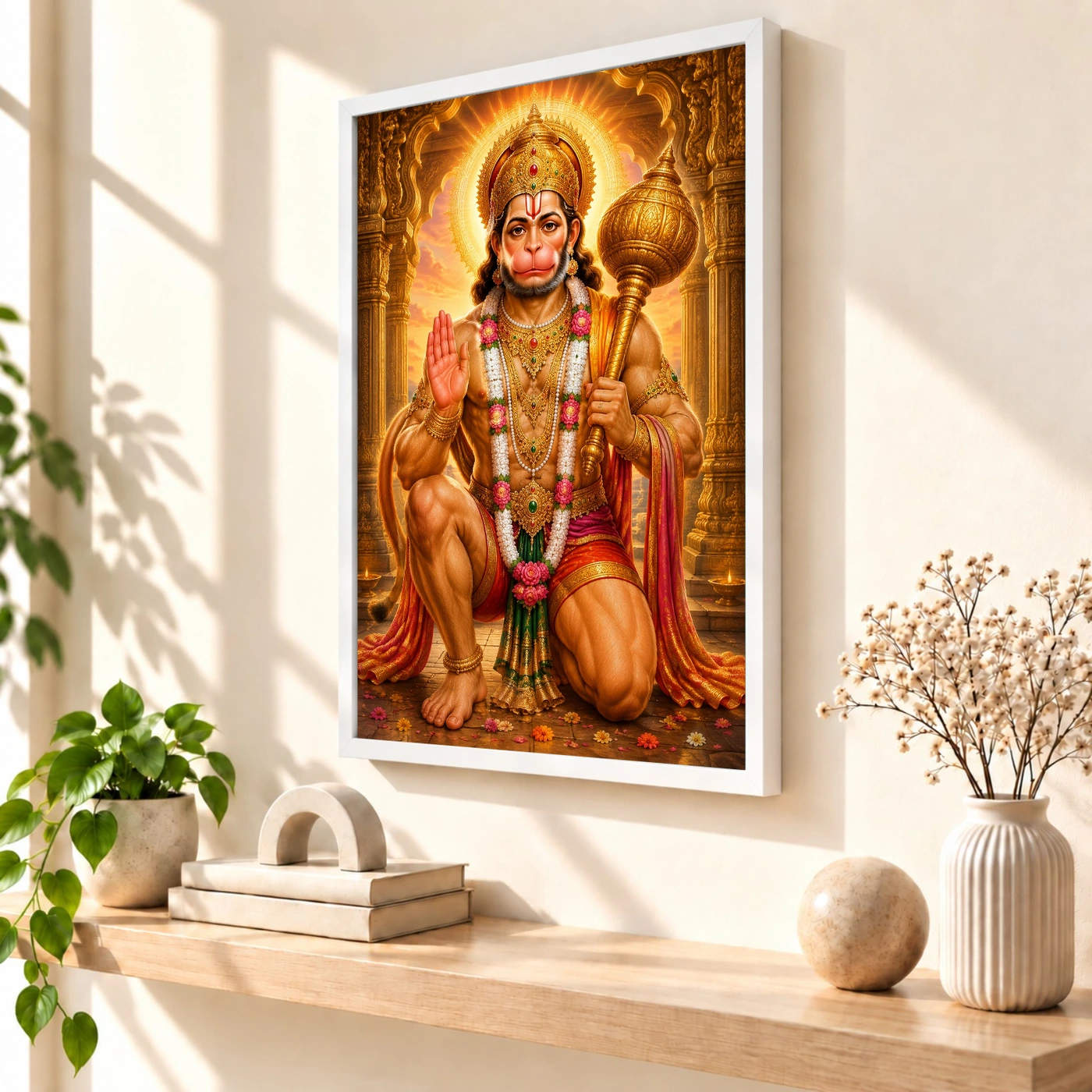Bajrangbali Heritage Temple Architecture Backdrop Photo Frame, view 7