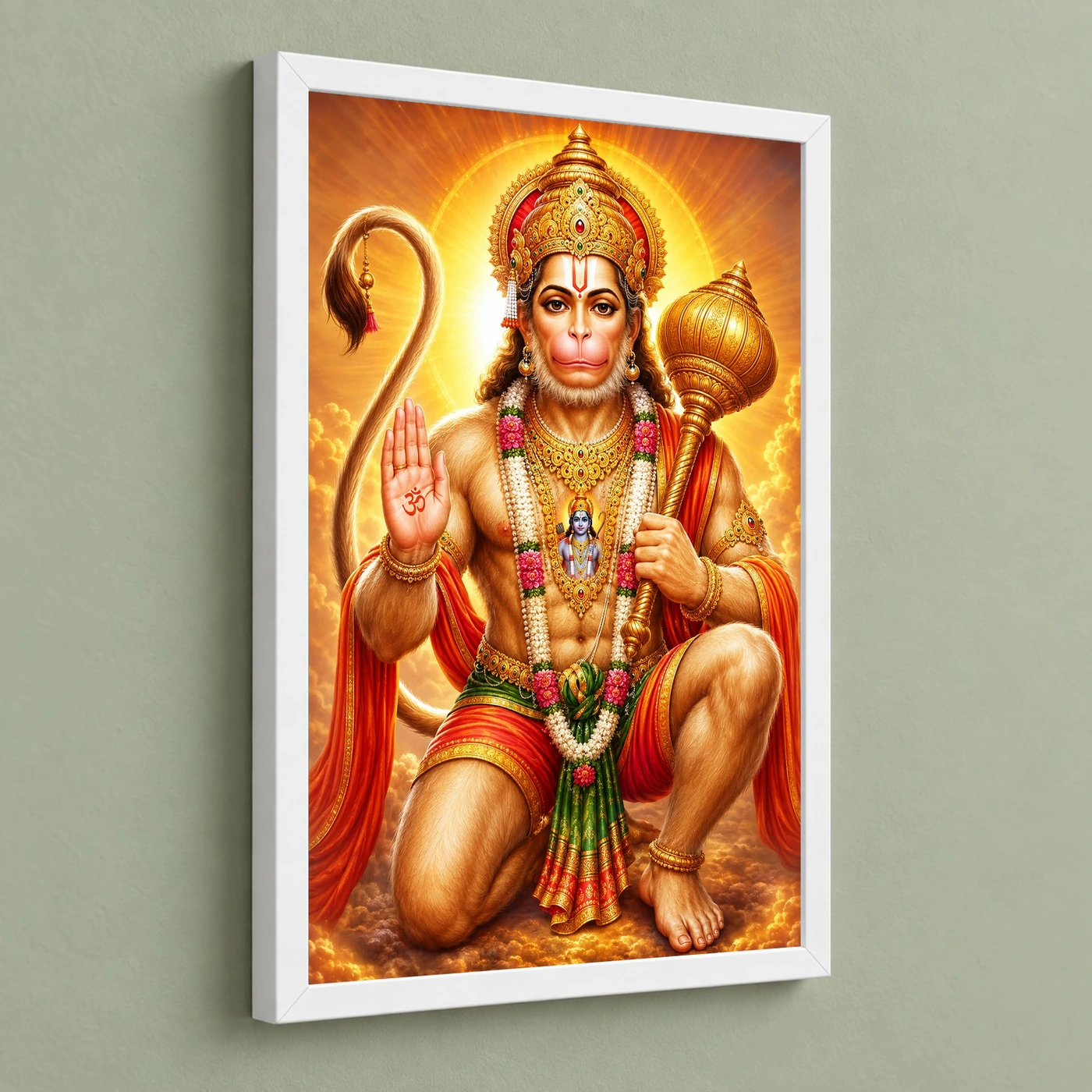 Bajrangbali Peaceful Home Mandir Composition Photo Frame, view 5