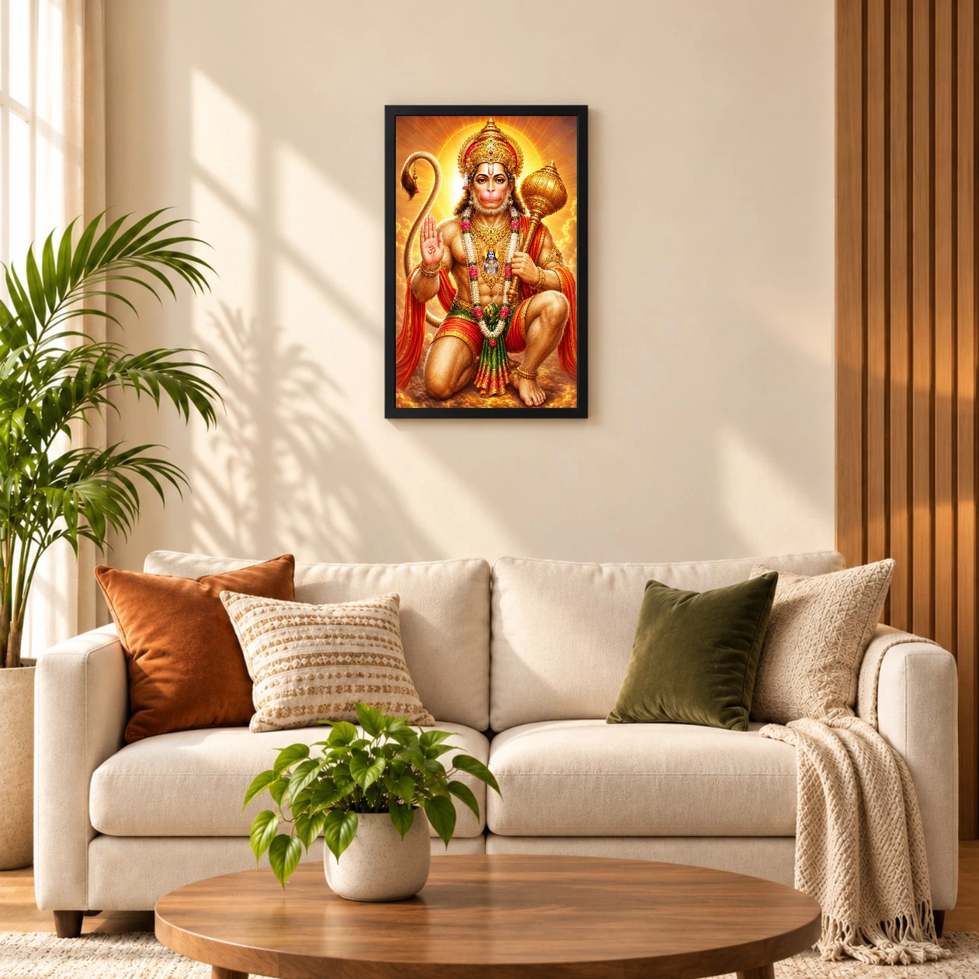 Bajrangbali Peaceful Home Mandir Composition Photo Frame, view 8