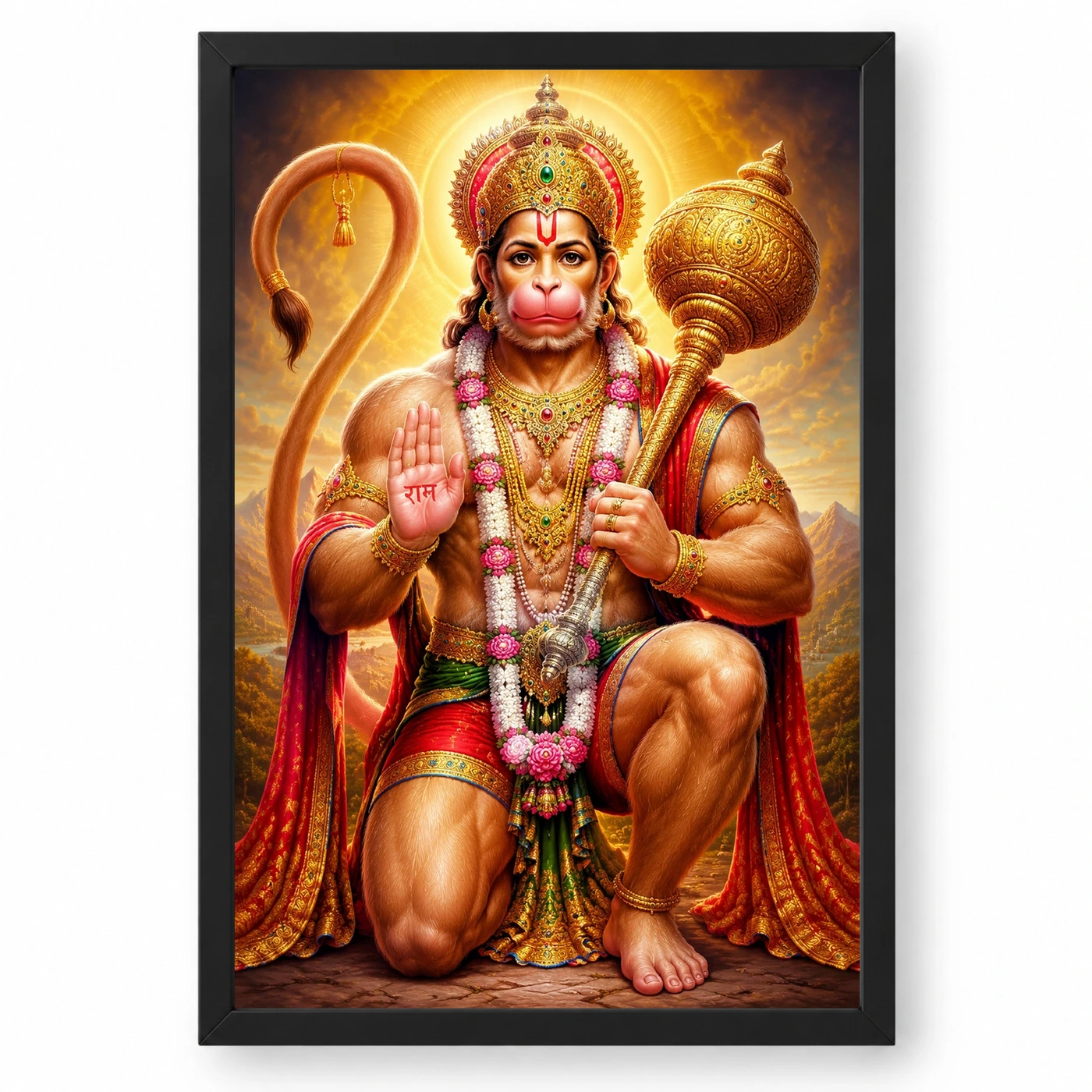 Bajrangbali Royal Jewel-Toned Portrait Photo Frame