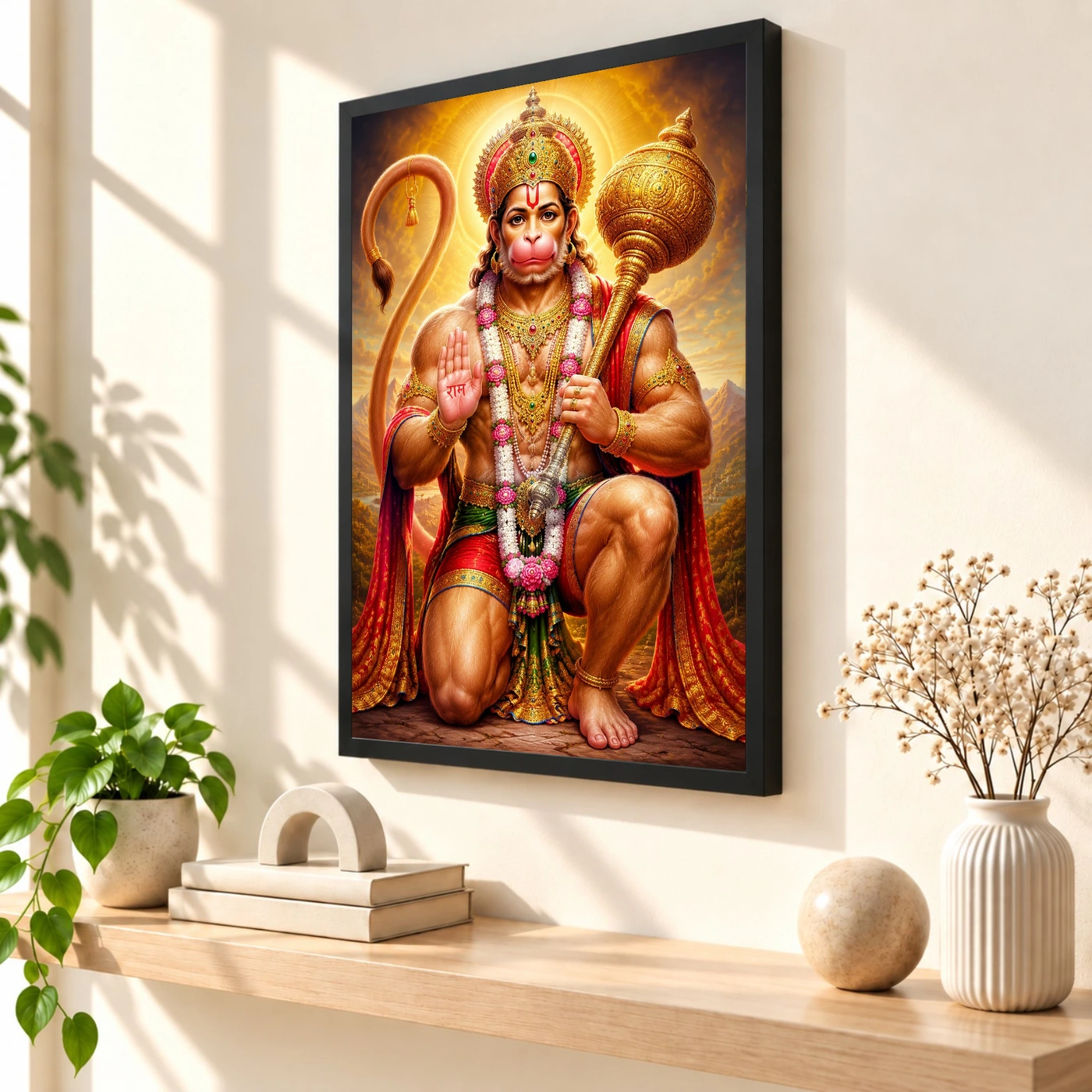 Bajrangbali Royal Jewel-Toned Portrait Photo Frame, view 2