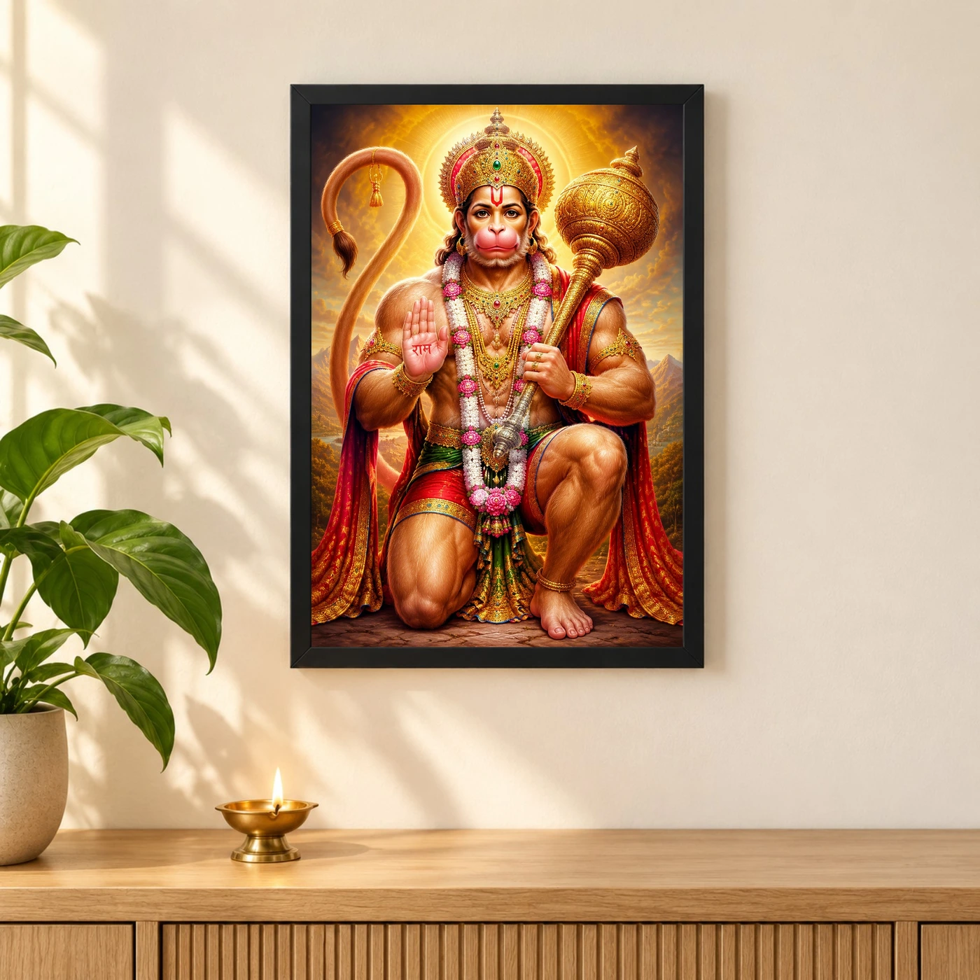 Bajrangbali Royal Jewel-Toned Portrait Photo Frame, view 3