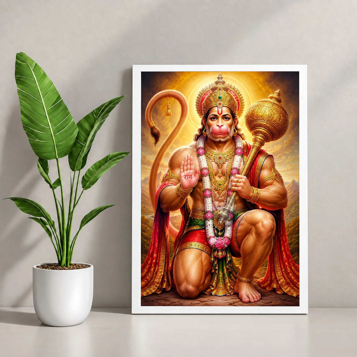 Bajrangbali Royal Jewel-Toned Portrait Photo Frame, view 4