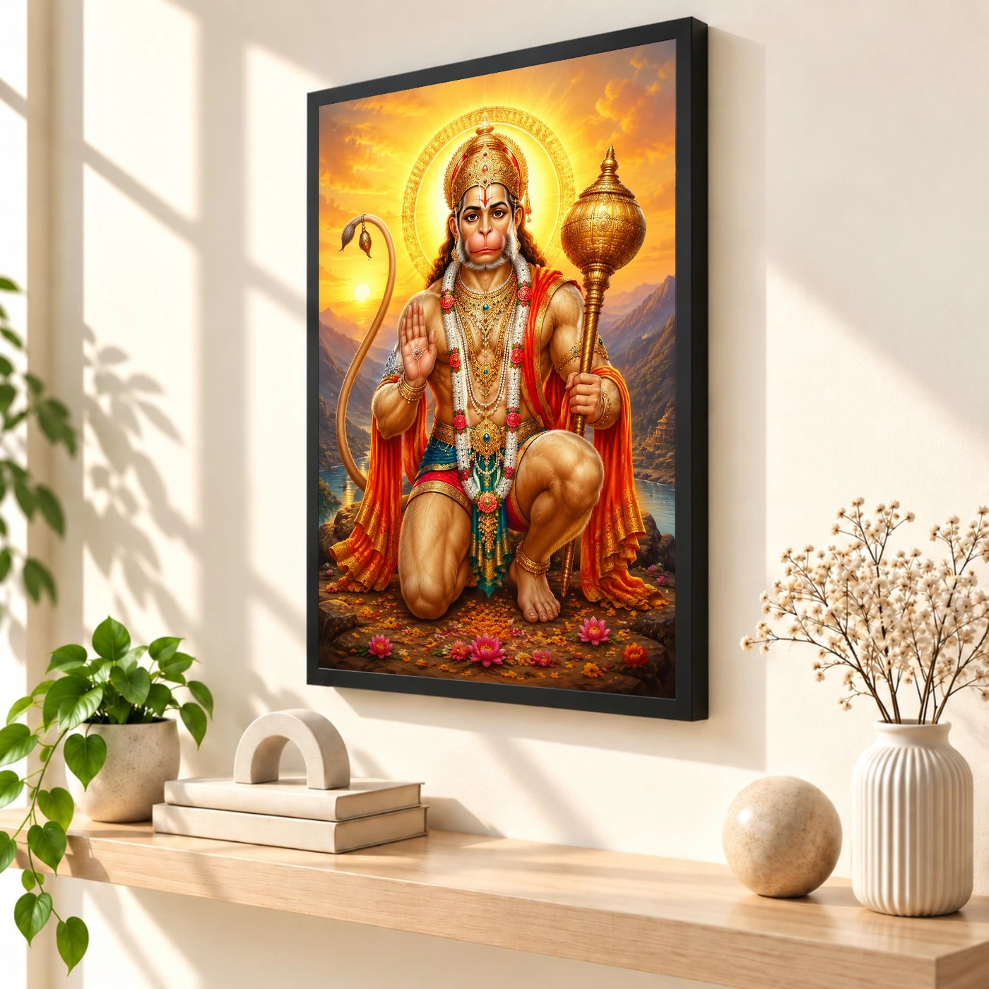 Bajrangbali Serene Sunrise Blessing Photo Frame, view 2
