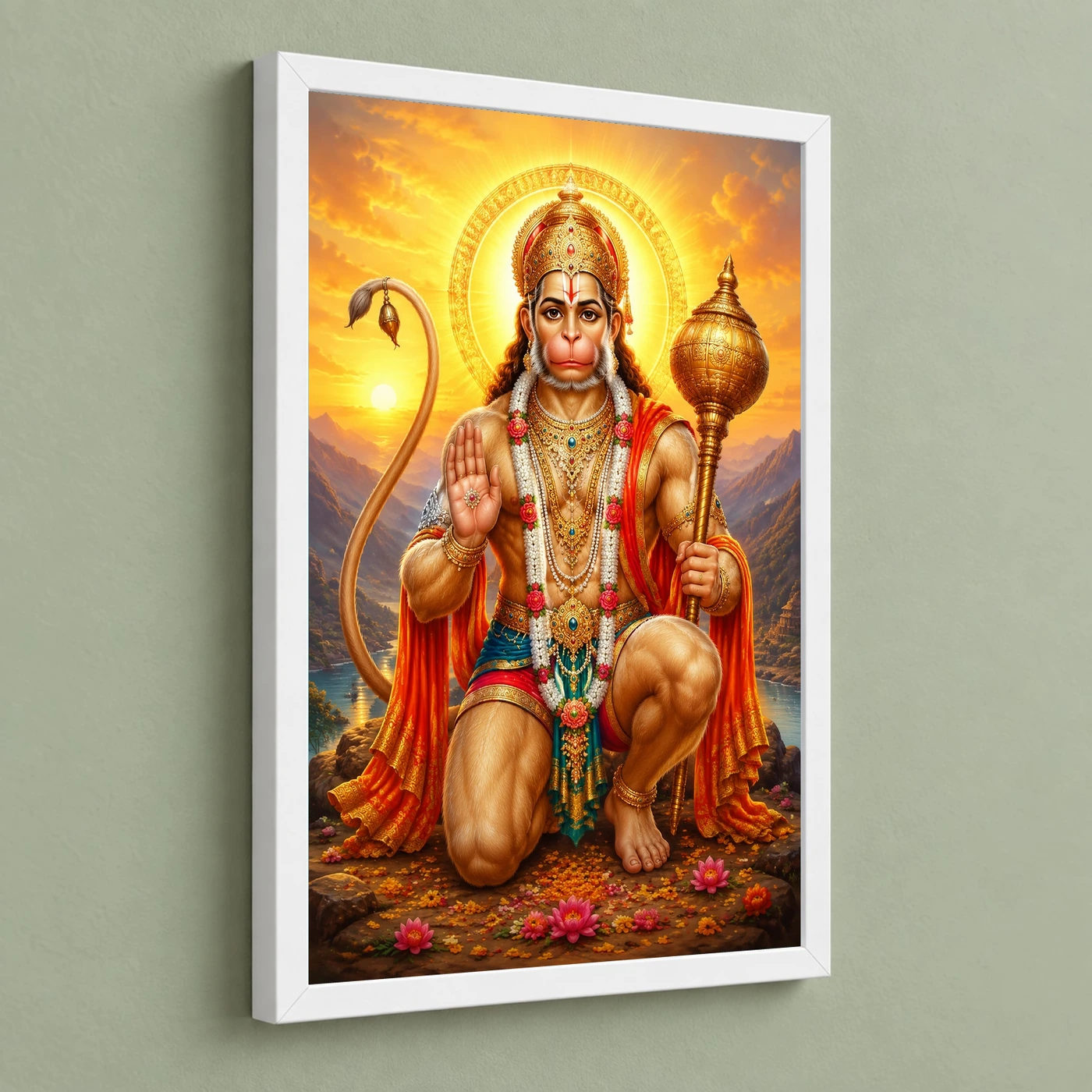 Bajrangbali Serene Sunrise Blessing Photo Frame, view 5