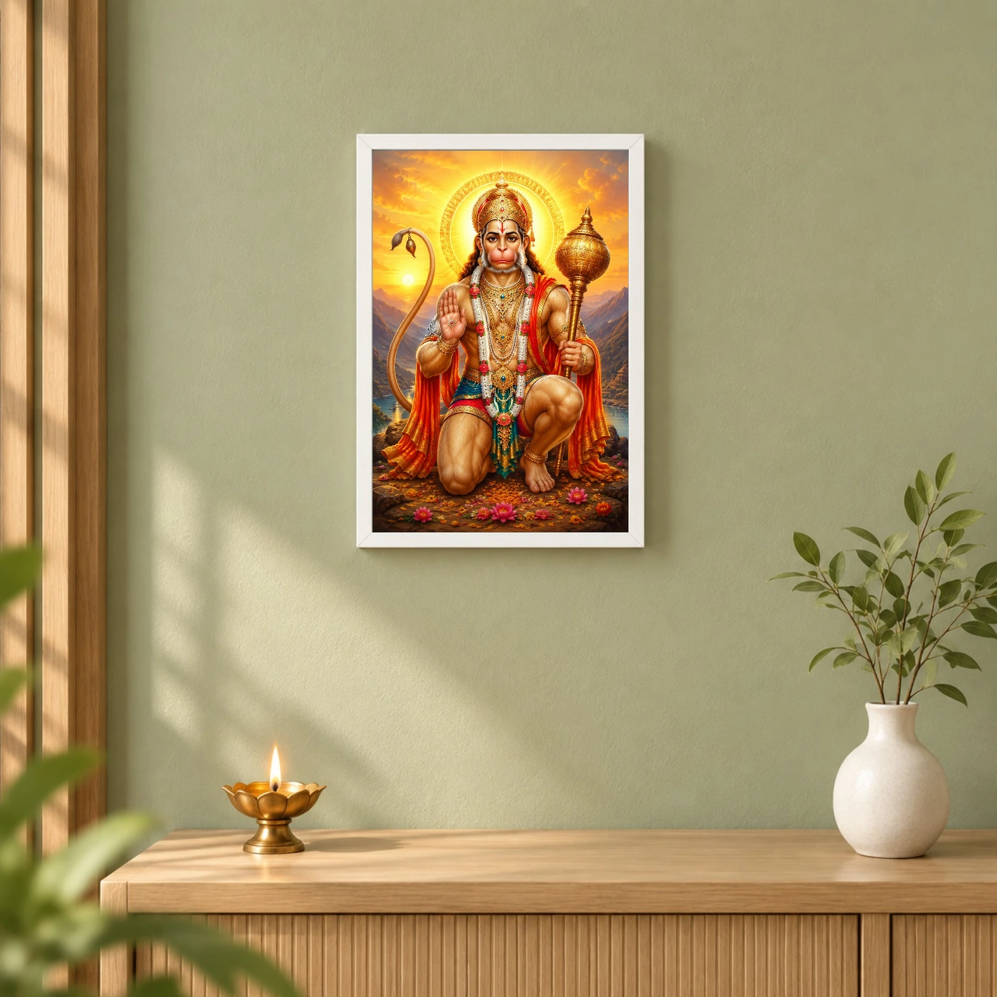 Bajrangbali Serene Sunrise Blessing Photo Frame, view 6