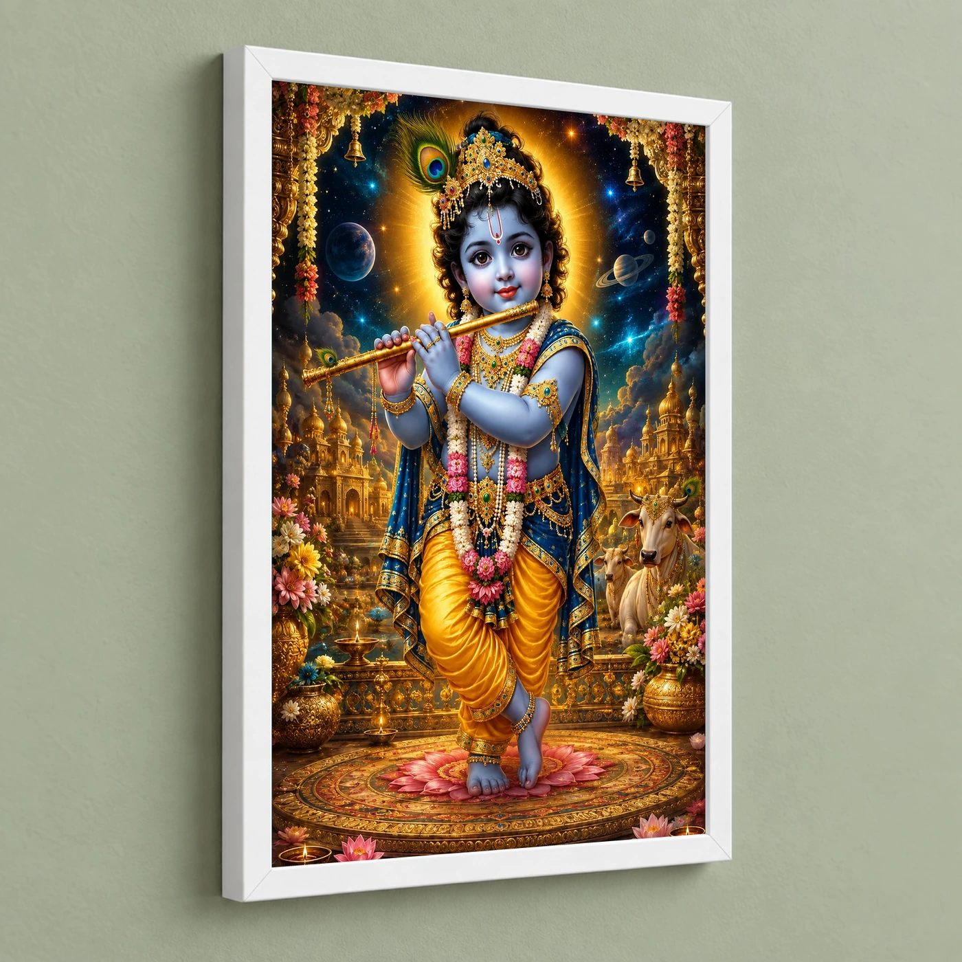 Bal Krishna Cosmic Celestial Aura Photo Frame, view 5