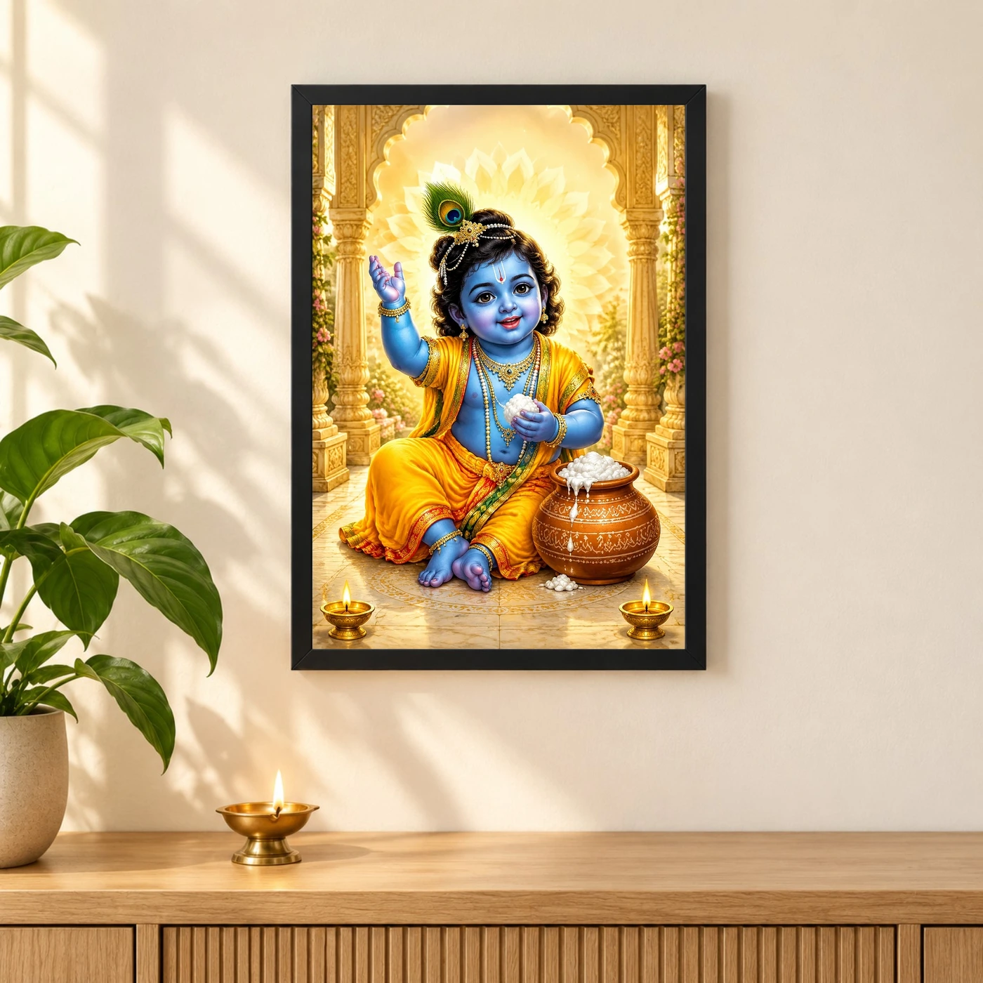 Bal Krishna — Makhan Chor Frame, view 3