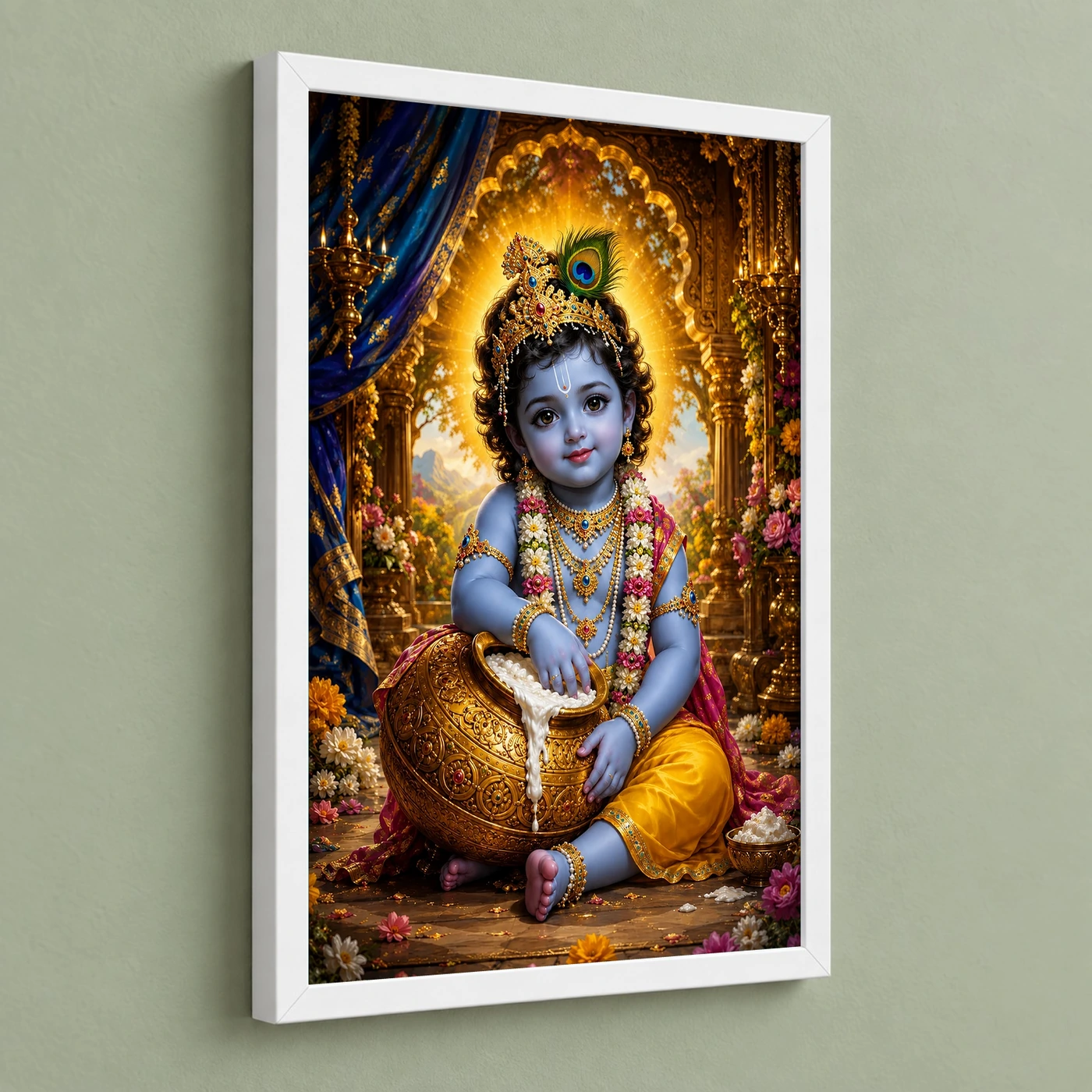Bal Krishna Royal Jewel-Toned Portrait Photo Frame, view 5