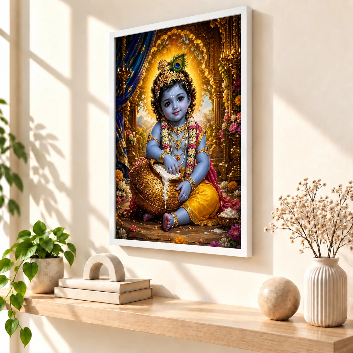 Bal Krishna Royal Jewel-Toned Portrait Photo Frame, view 7