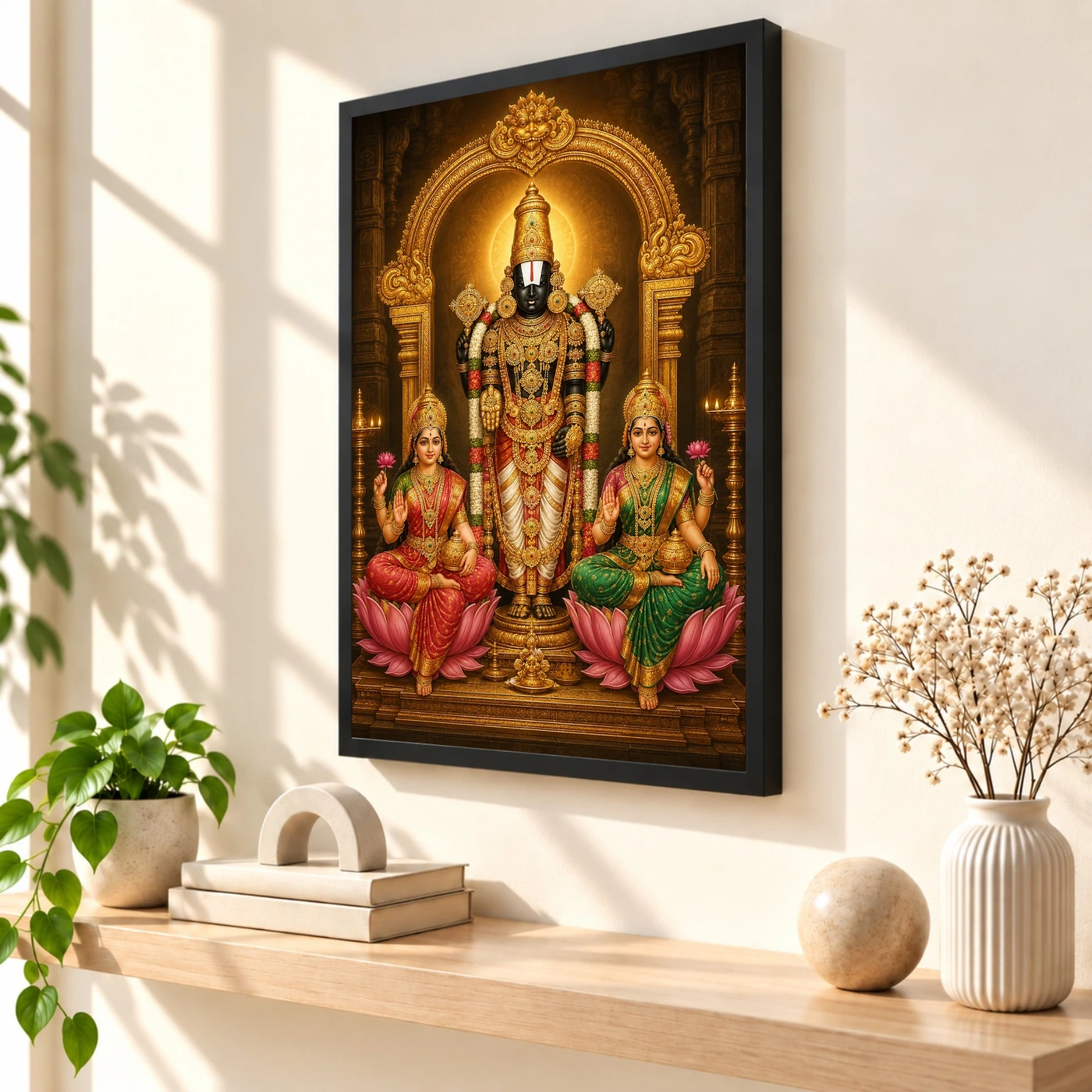 Balaji with Lakshmi Padmavati — Divine Couple Frame, view 2
