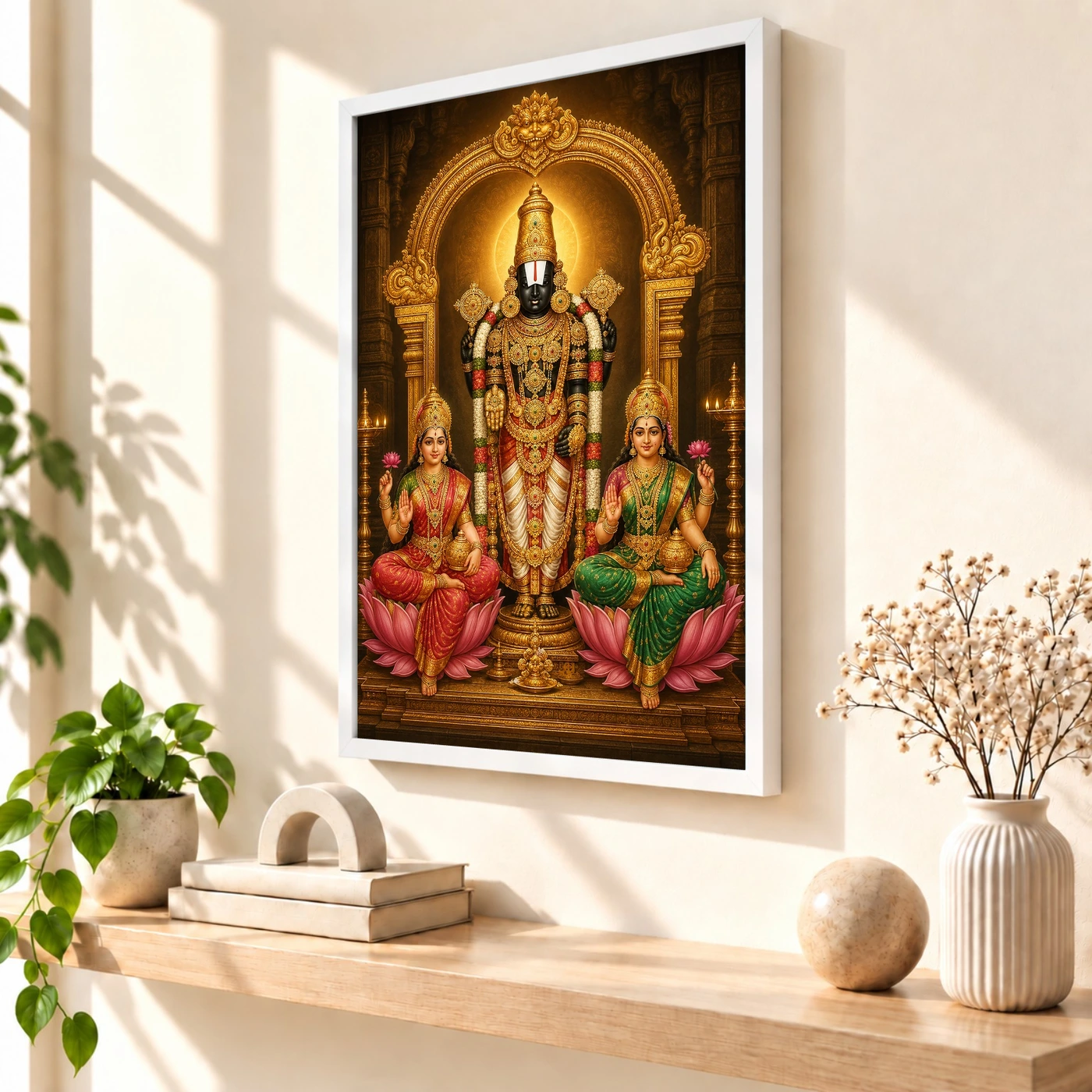 Balaji with Lakshmi Padmavati — Divine Couple Frame, view 7