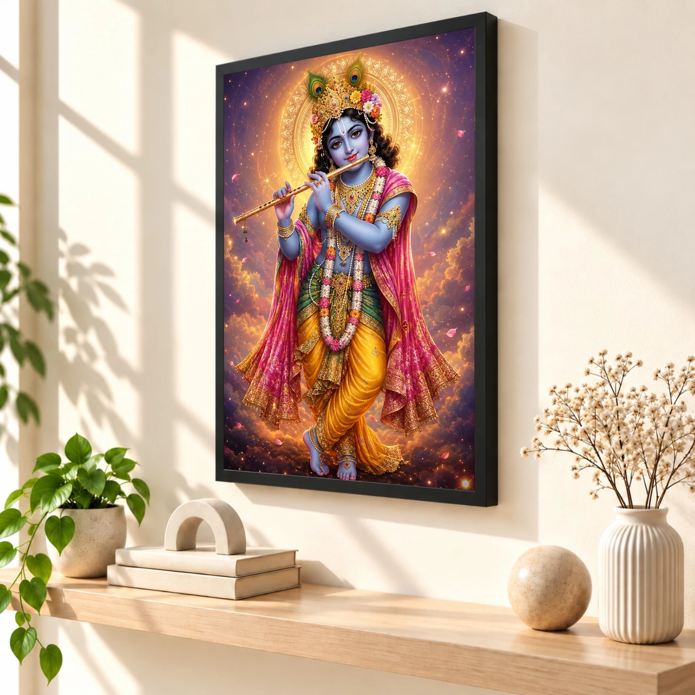 Banke Bihari Cosmic Celestial Aura Photo Frame, view 2