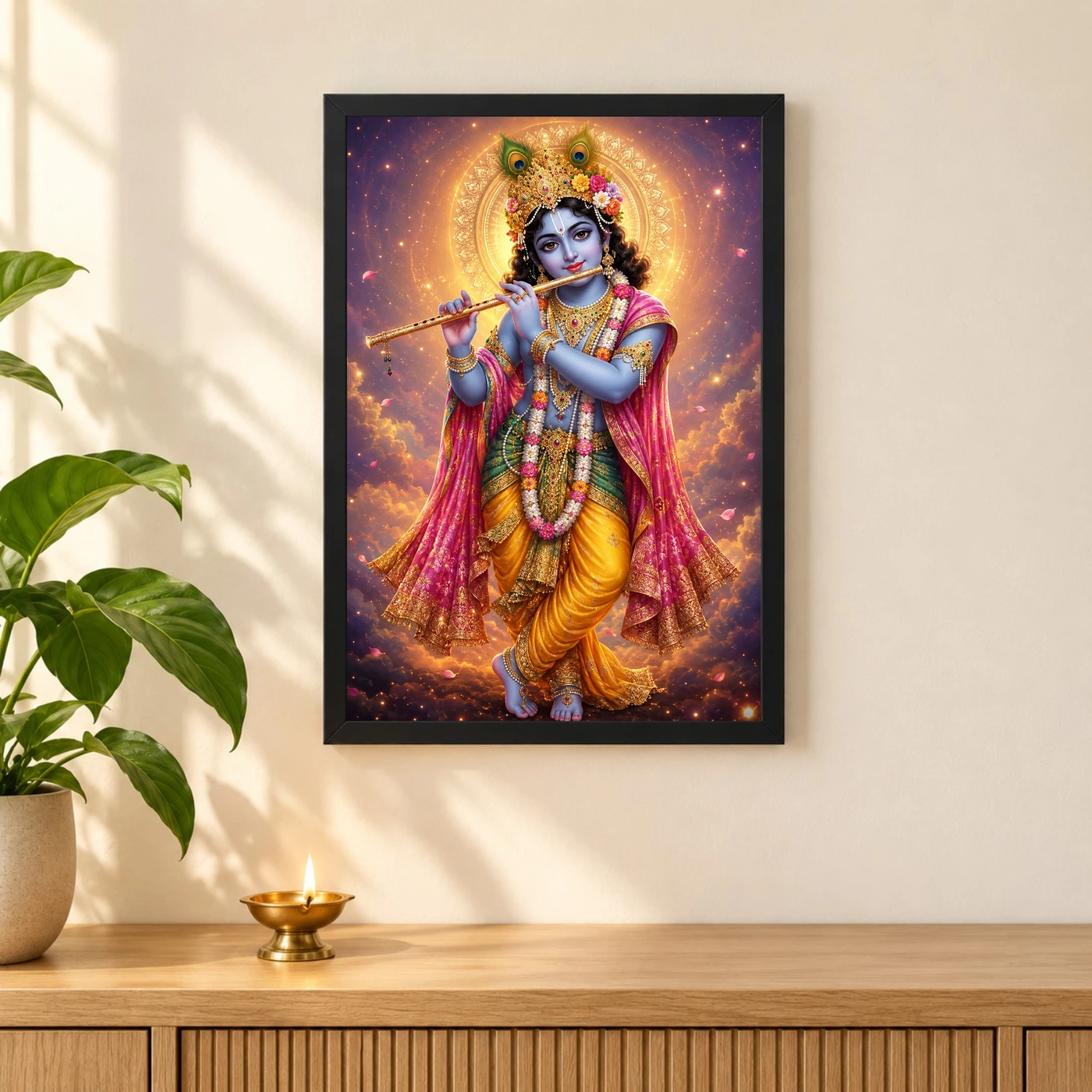 Banke Bihari Cosmic Celestial Aura Photo Frame, view 3