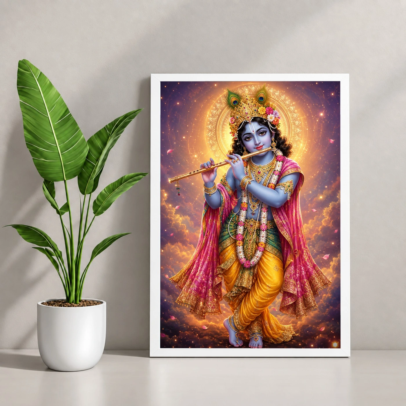 Banke Bihari Cosmic Celestial Aura Photo Frame, view 4