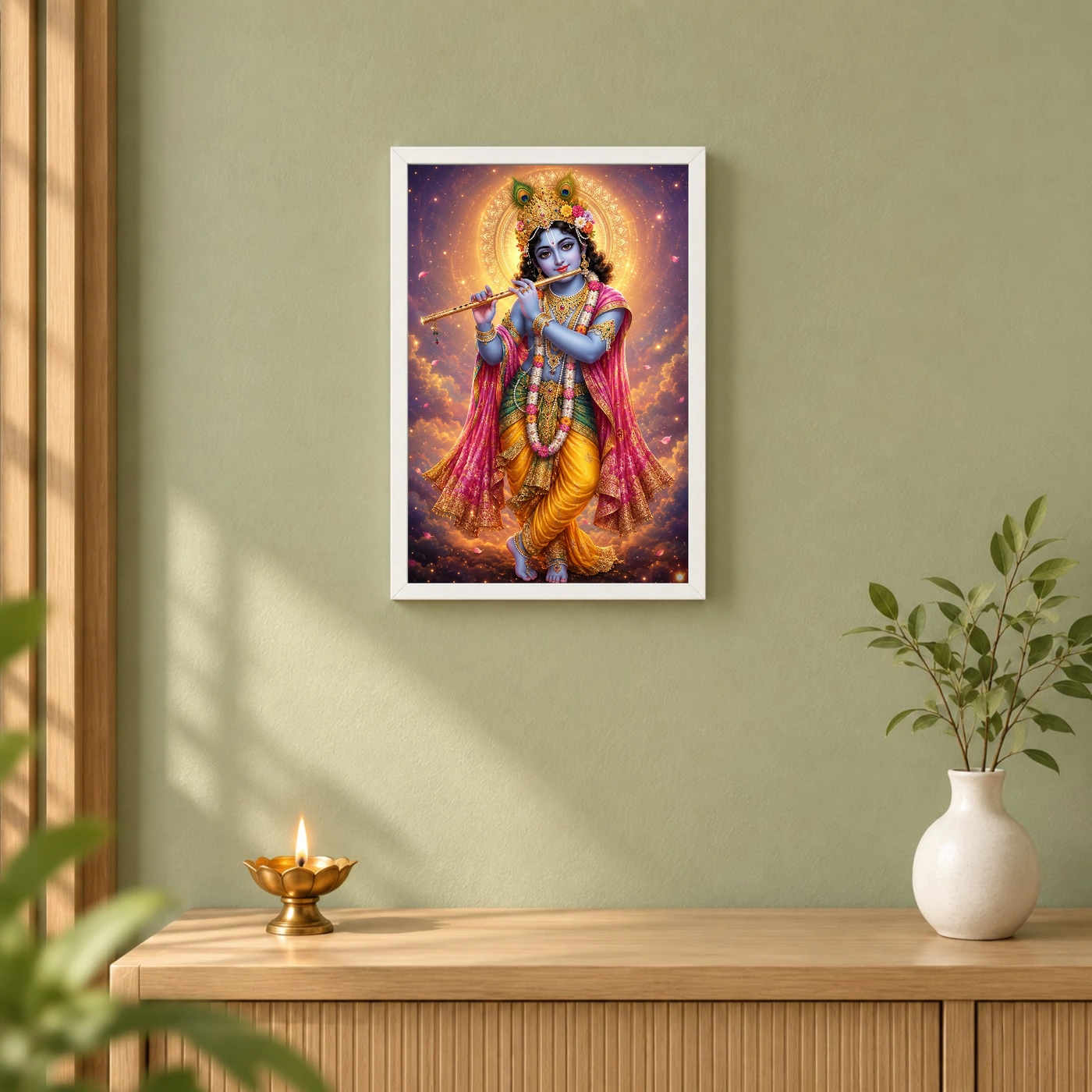 Banke Bihari Cosmic Celestial Aura Photo Frame, view 6