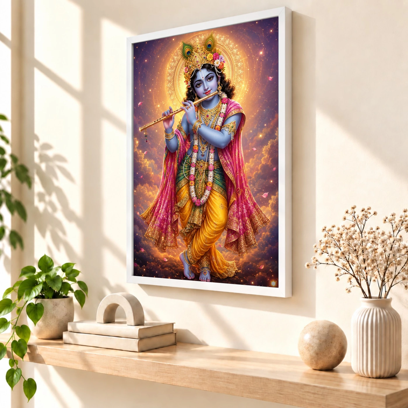 Banke Bihari Cosmic Celestial Aura Photo Frame, view 7