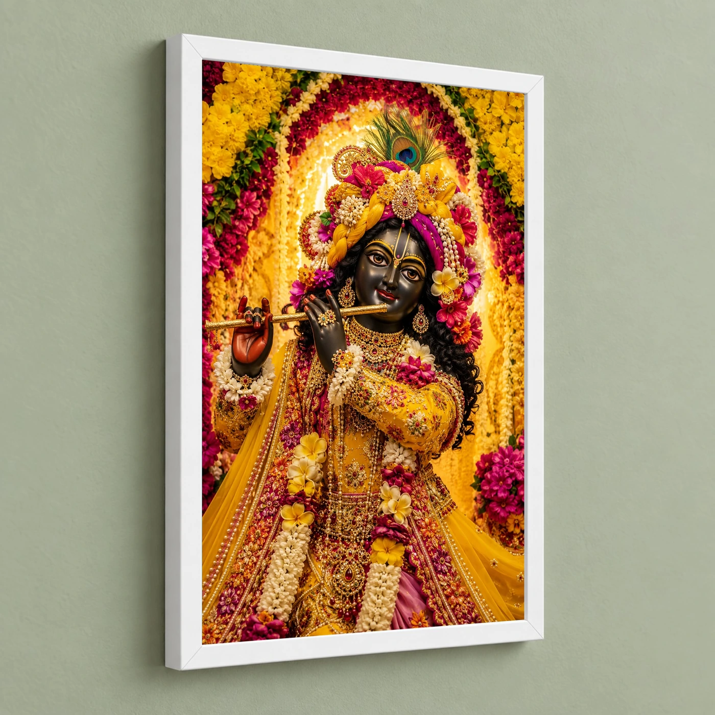 Banke Bihari Grand Festival Flower Decoration Photo Frame, view 5