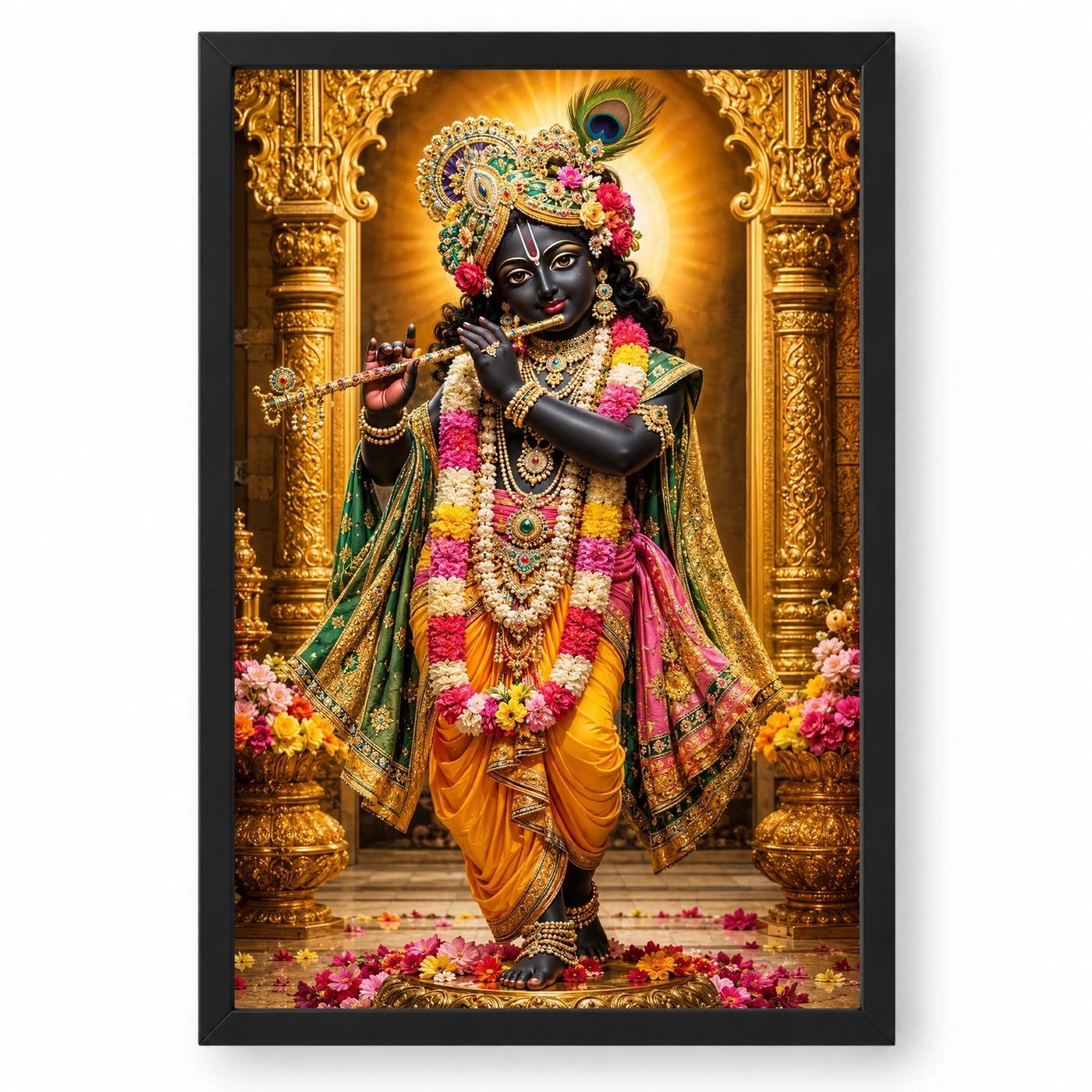 Banke Bihari Heritage Temple Architecture Backdrop Photo Frame