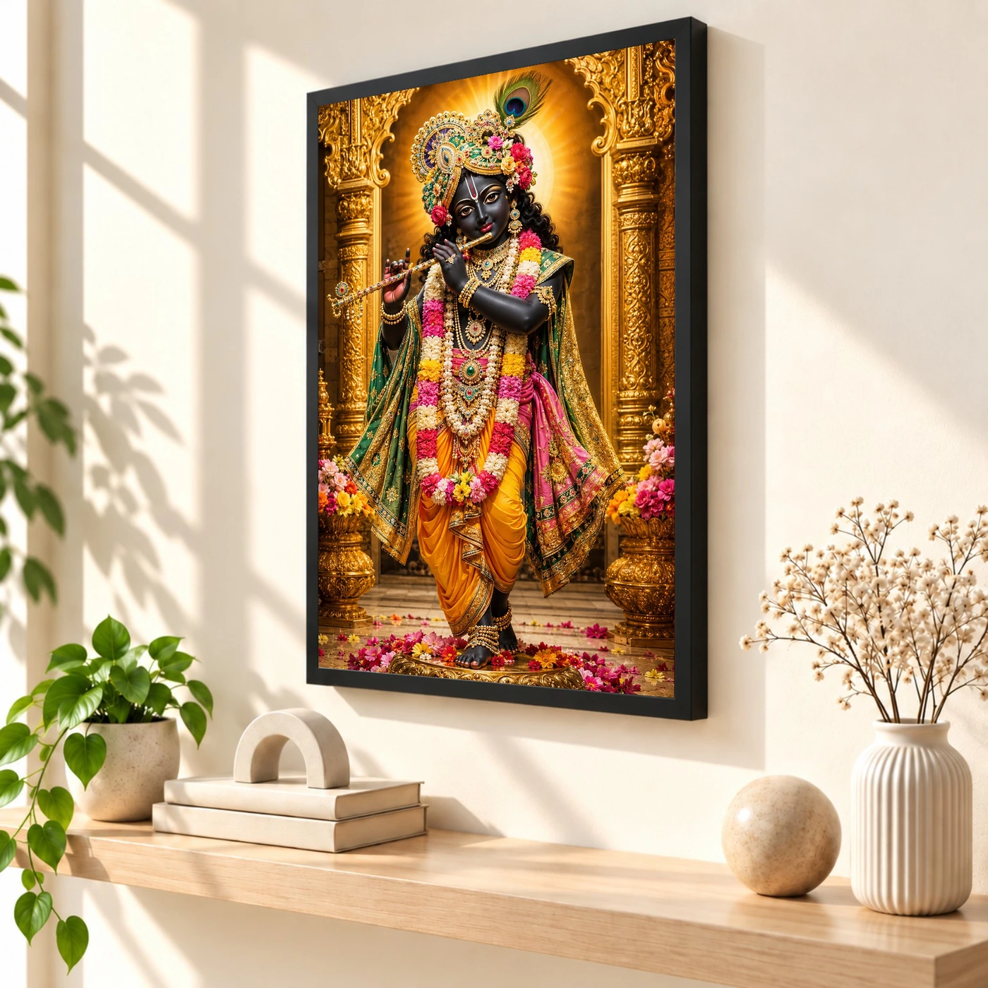 Banke Bihari Heritage Temple Architecture Backdrop Photo Frame, view 2