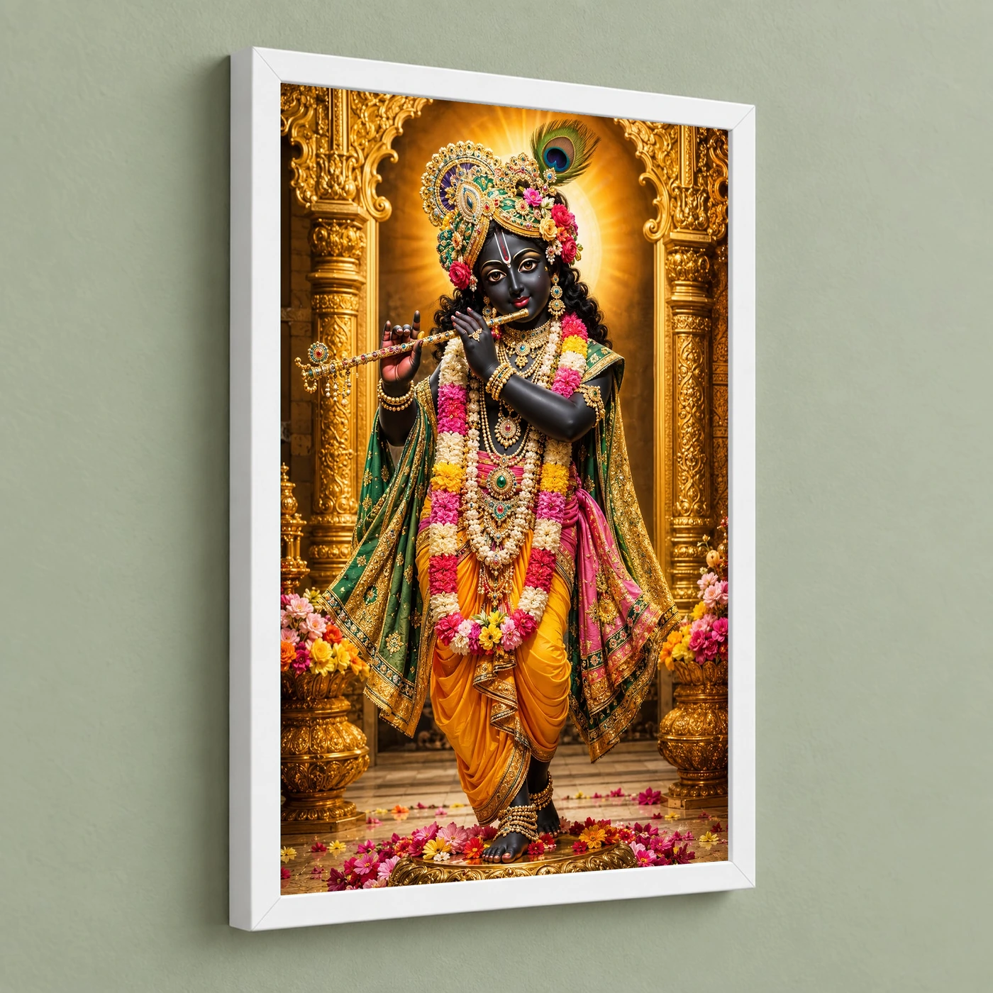 Banke Bihari Heritage Temple Architecture Backdrop Photo Frame, view 5