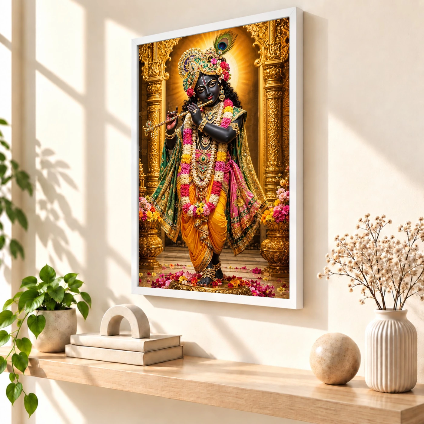 Banke Bihari Heritage Temple Architecture Backdrop Photo Frame, view 7