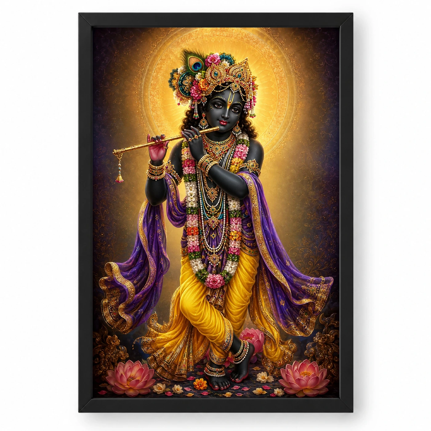 Banke Bihari Royal Jewel-Toned Portrait Photo Frame