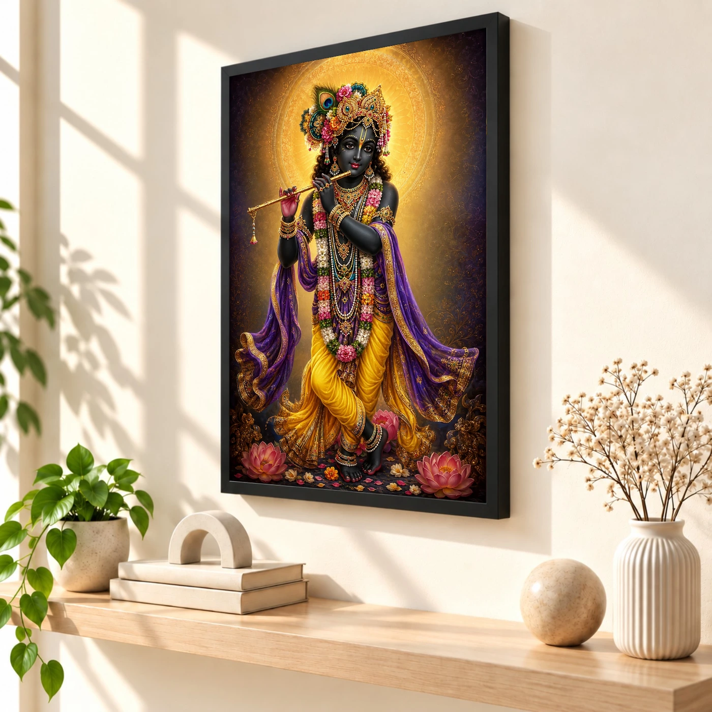 Banke Bihari Royal Jewel-Toned Portrait Photo Frame, view 2