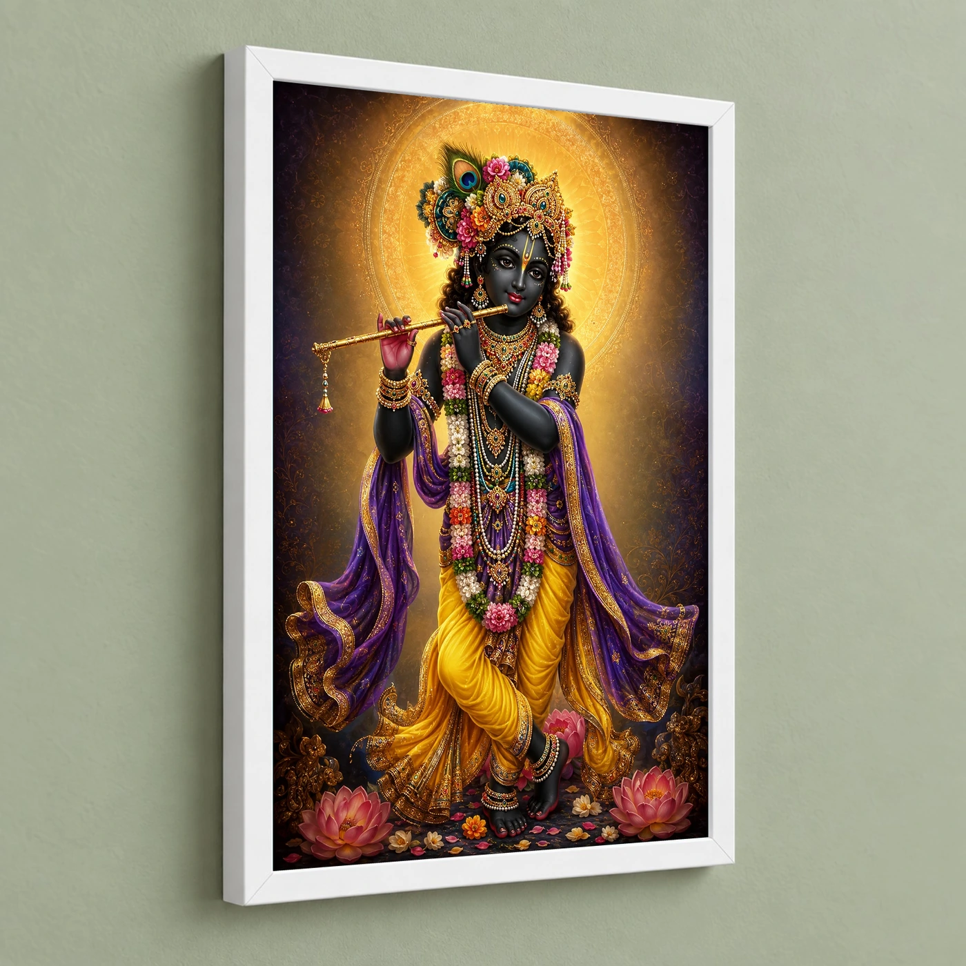 Banke Bihari Royal Jewel-Toned Portrait Photo Frame, view 5