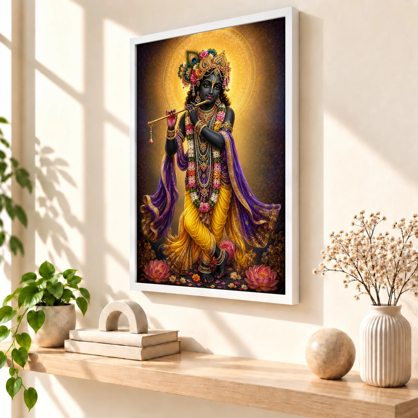Banke Bihari Royal Jewel-Toned Portrait Photo Frame, view 7
