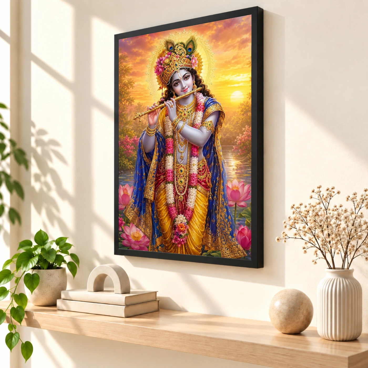 Banke Bihari Serene Sunrise Blessing Photo Frame, view 2