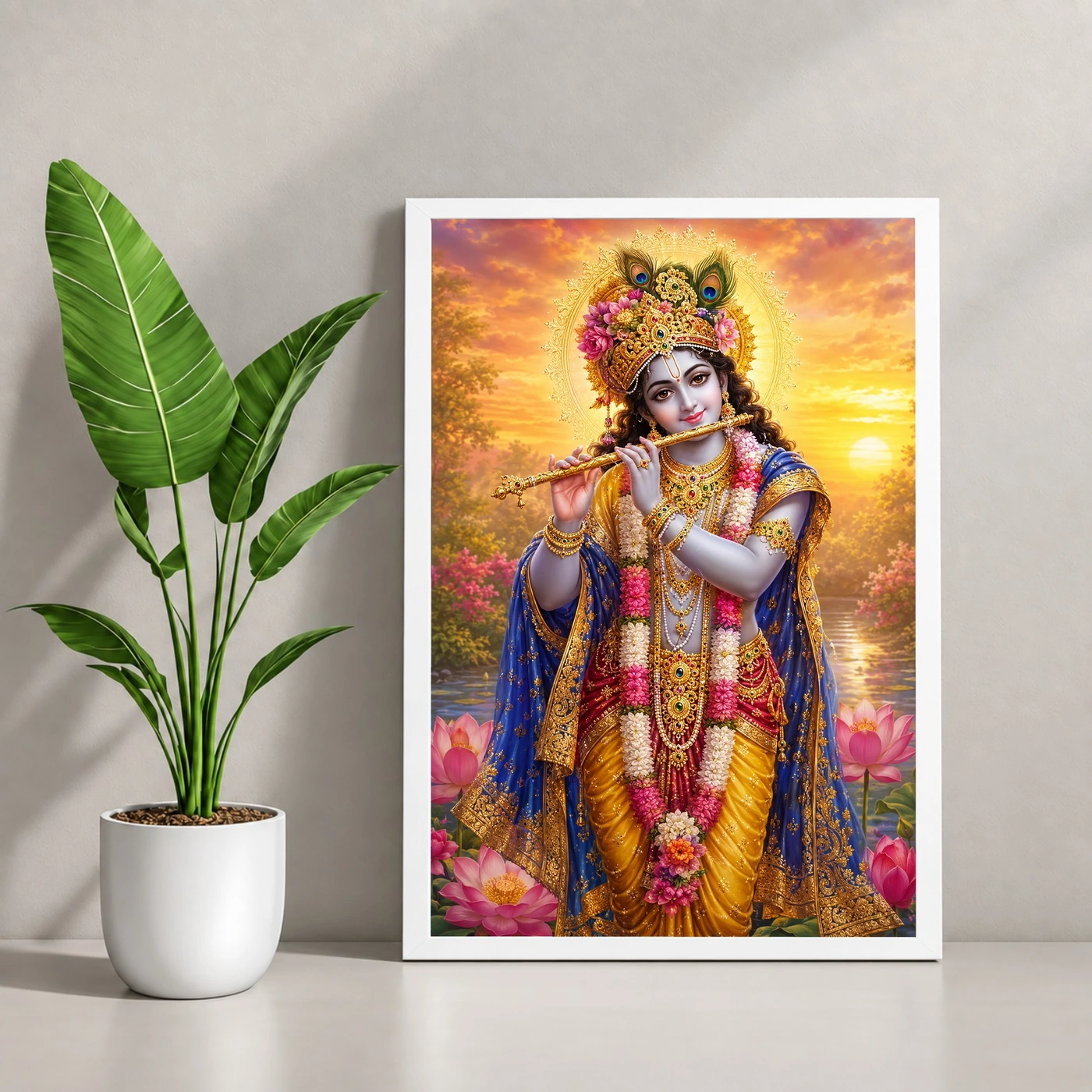 Banke Bihari Serene Sunrise Blessing Photo Frame, view 4