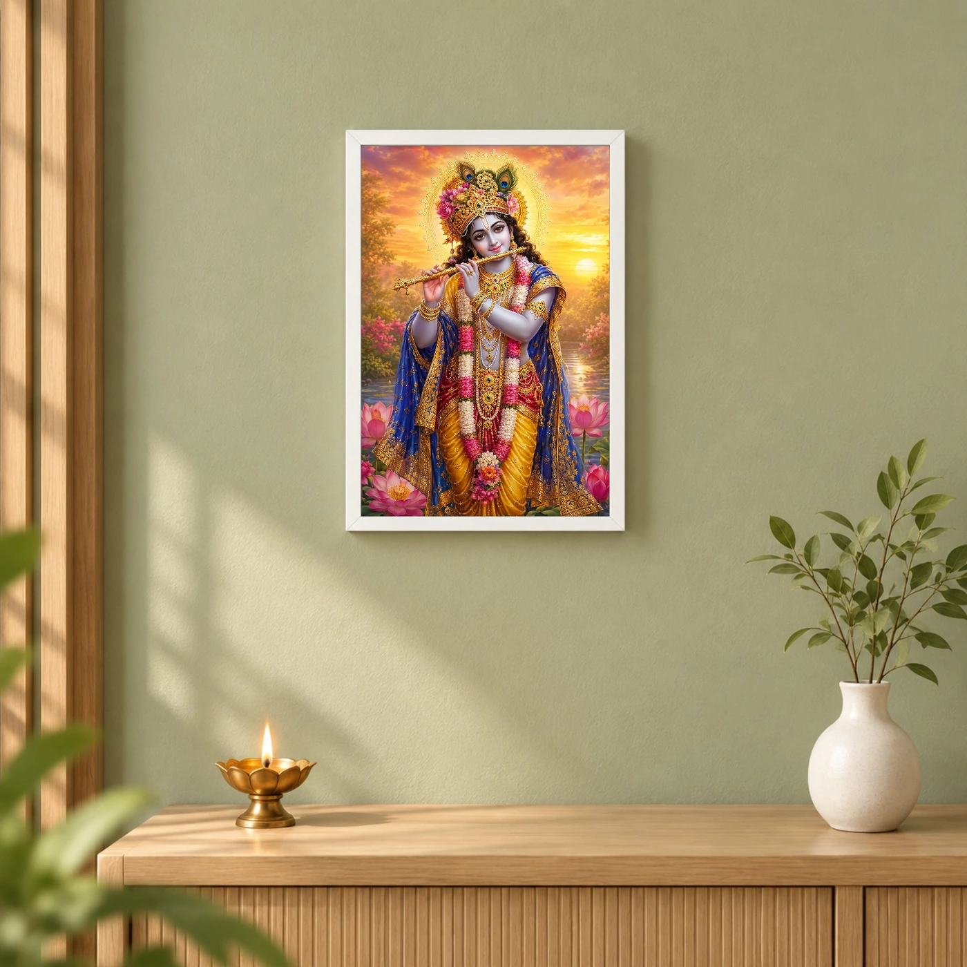 Banke Bihari Serene Sunrise Blessing Photo Frame, view 6