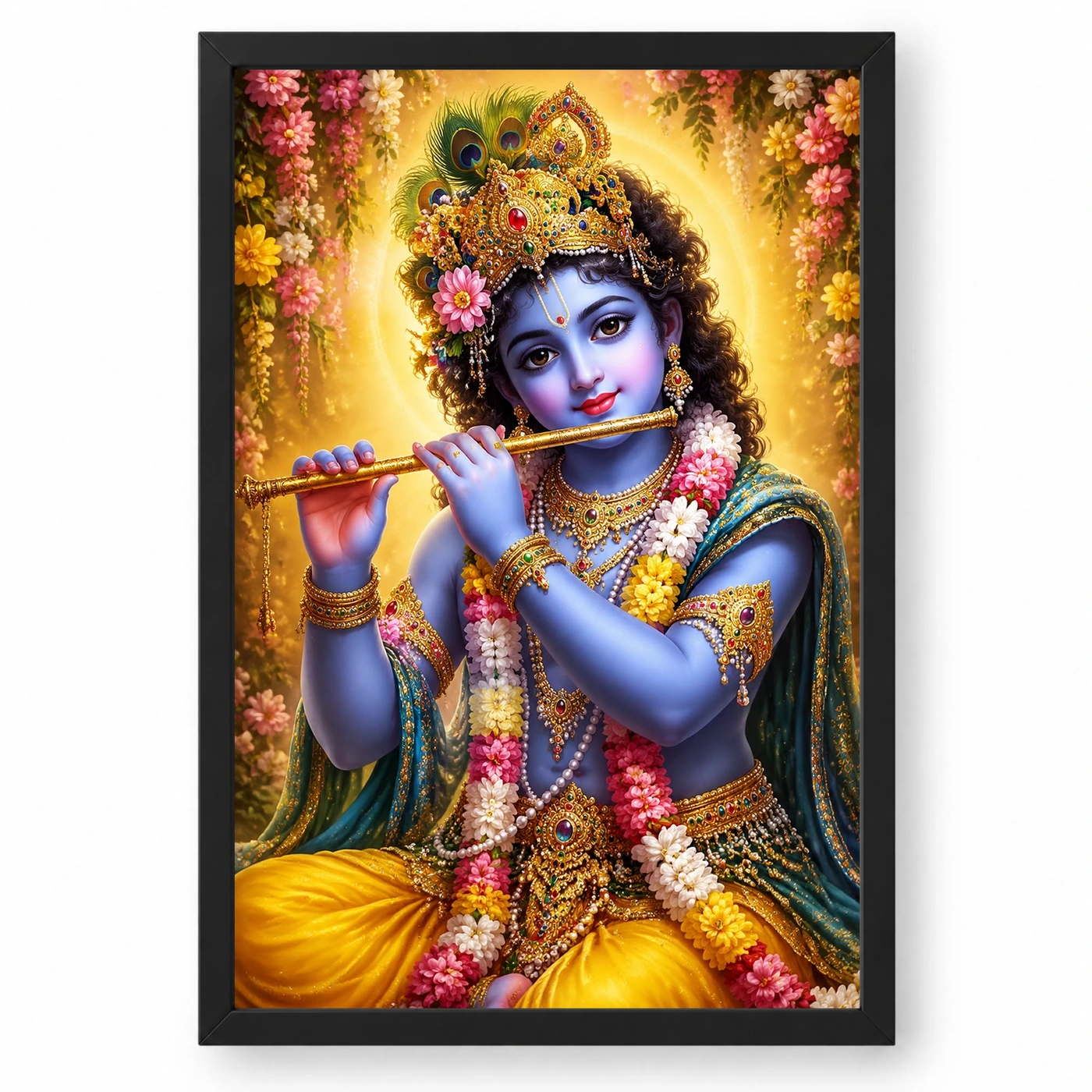 Banke Bihari Vivid Premium Spiritual Poster Art Photo Frame