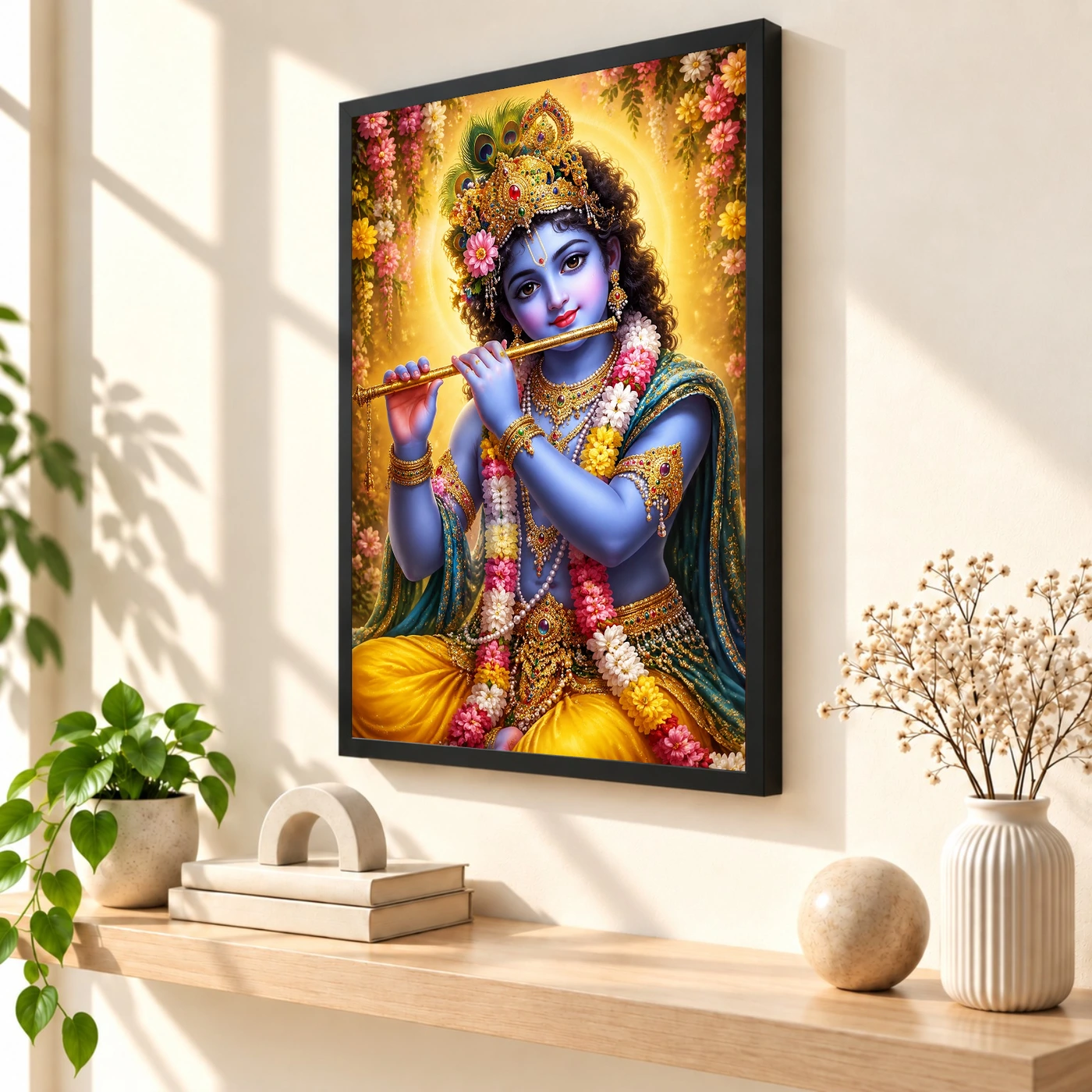 Banke Bihari Vivid Premium Spiritual Poster Art Photo Frame, view 2
